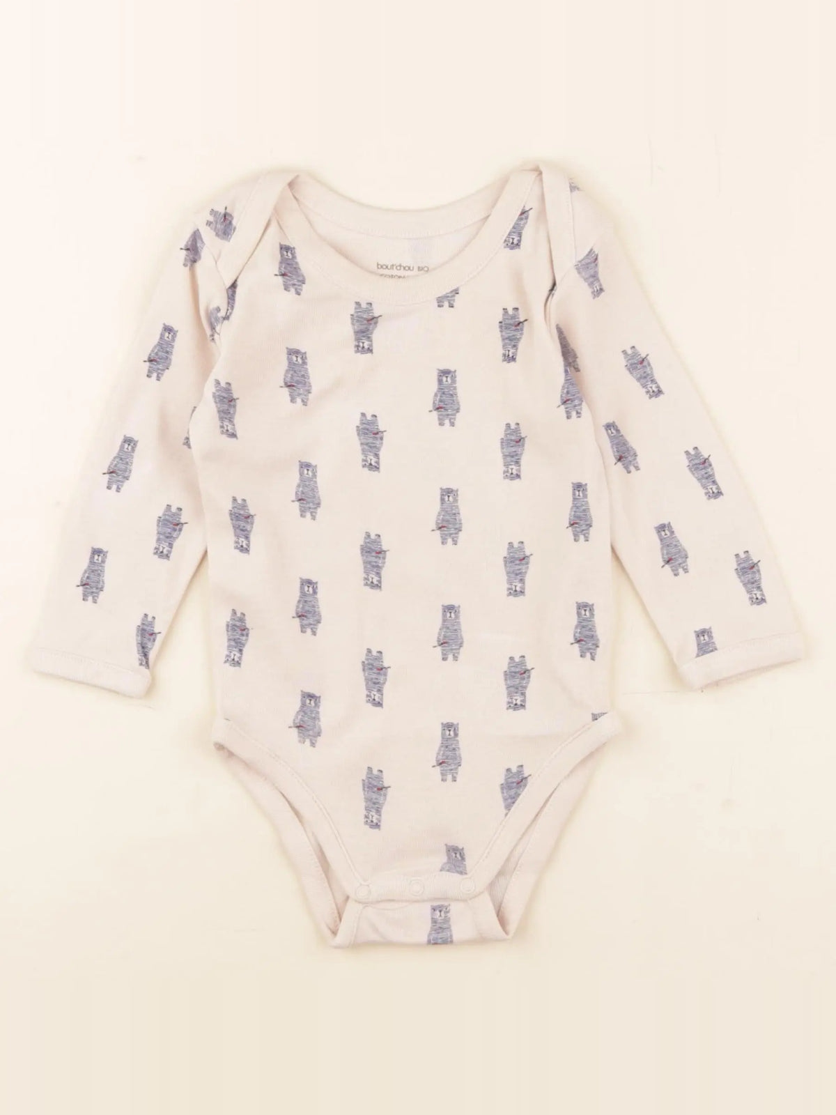 Boutchou - body beige, bleu - 18 mois