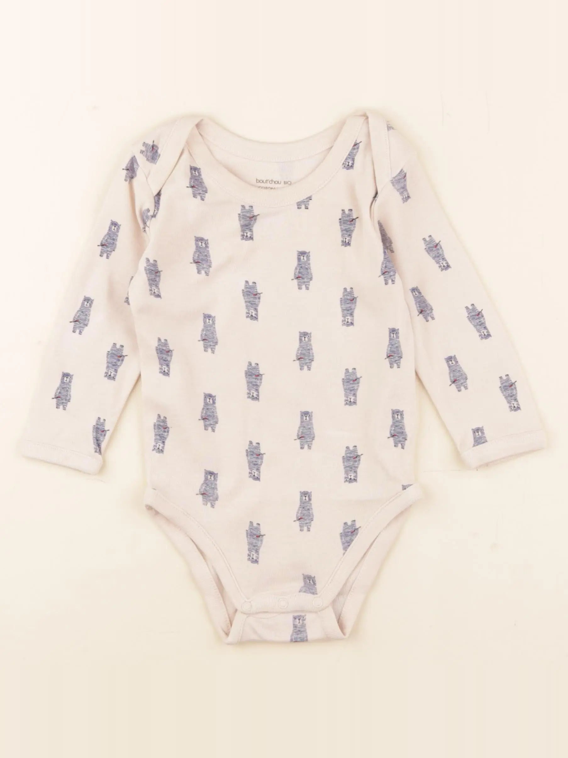 Boutchou - body beige, bleu - 18 mois