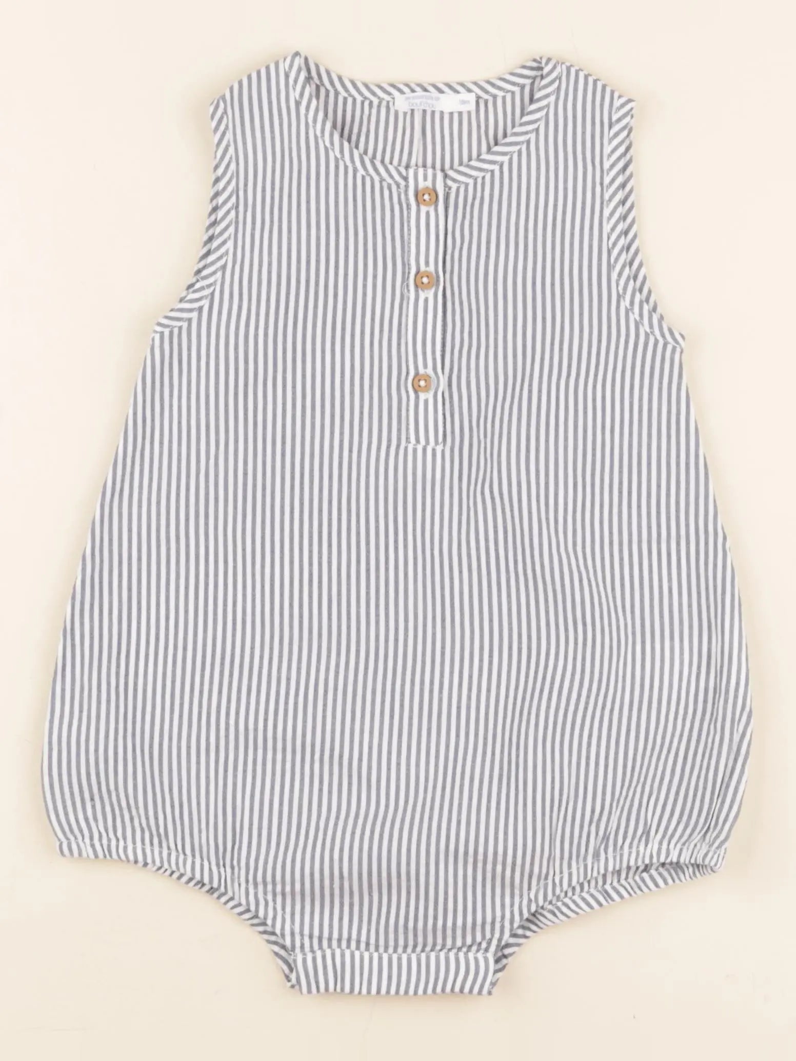 Boutchou - combinaison bleu, blanc - 18 mois