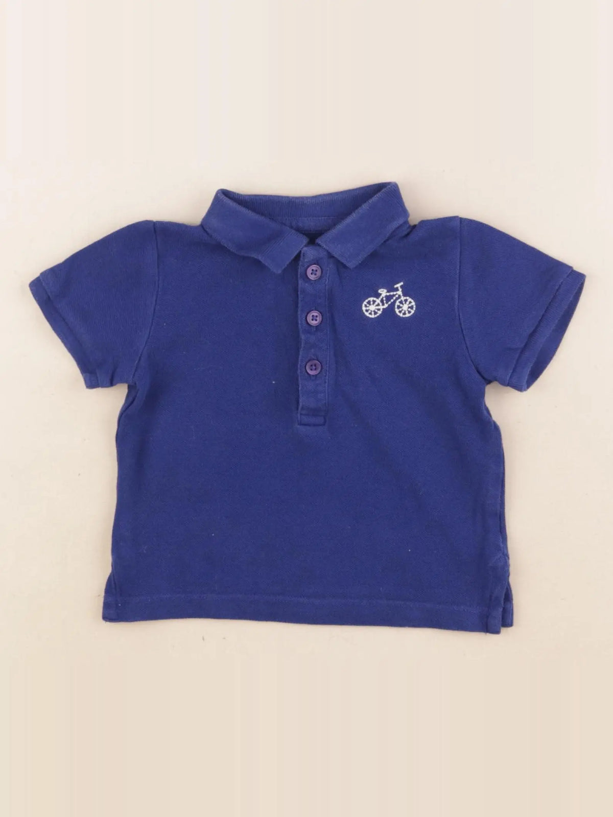 Boutchou - polo bleu - 12 mois