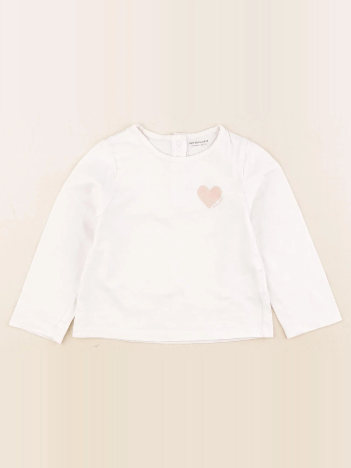 Vertbaudet - tee-shirt blanc - 2 ans