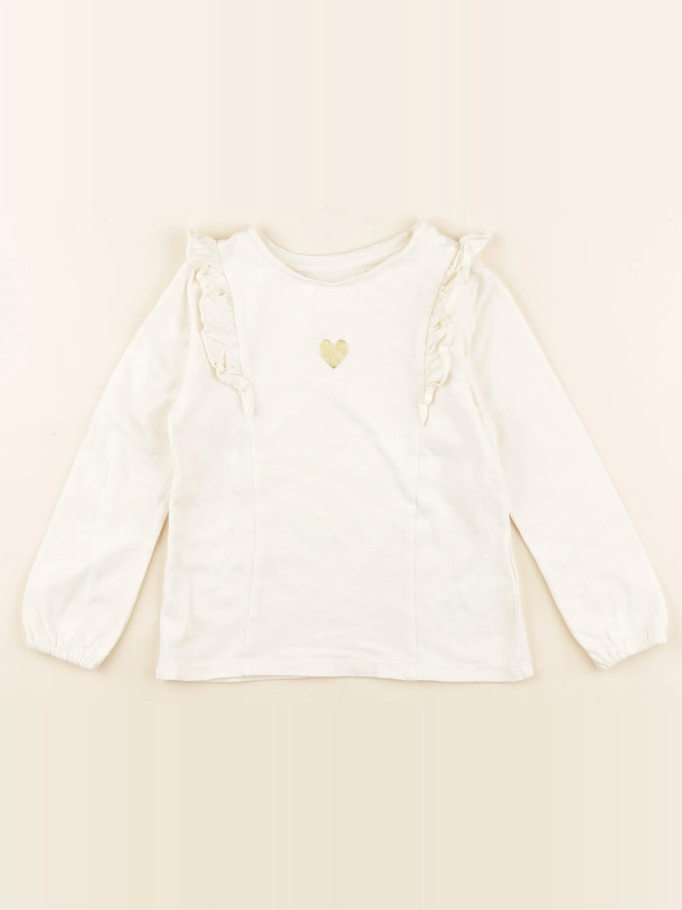 Vertbaudet - tee-shirt blanc - 5 ans