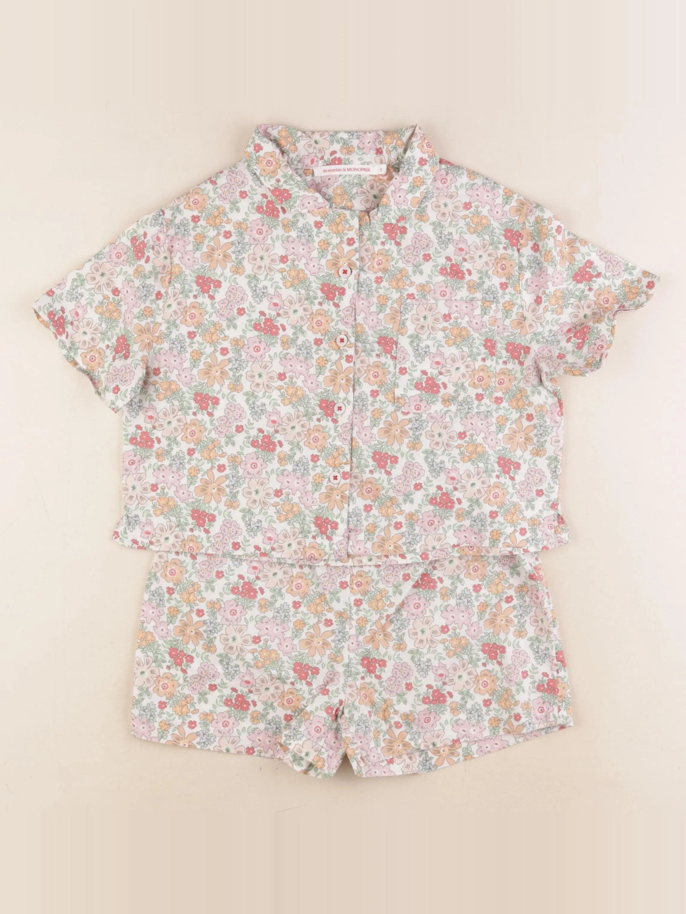 Monoprix - pyjama coton multicolore - 5 ans