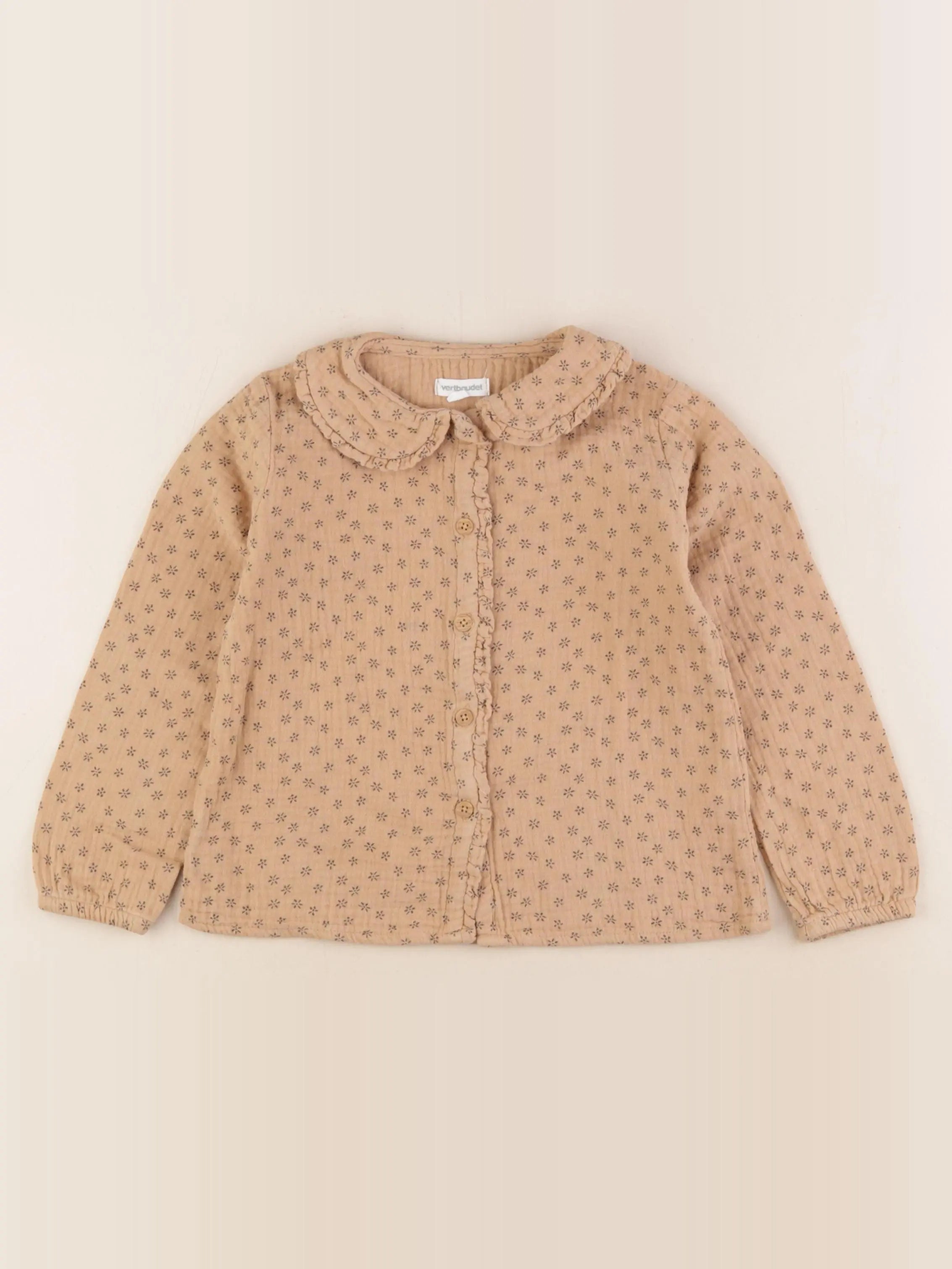 Vertbaudet - blouse marron - 4 ans