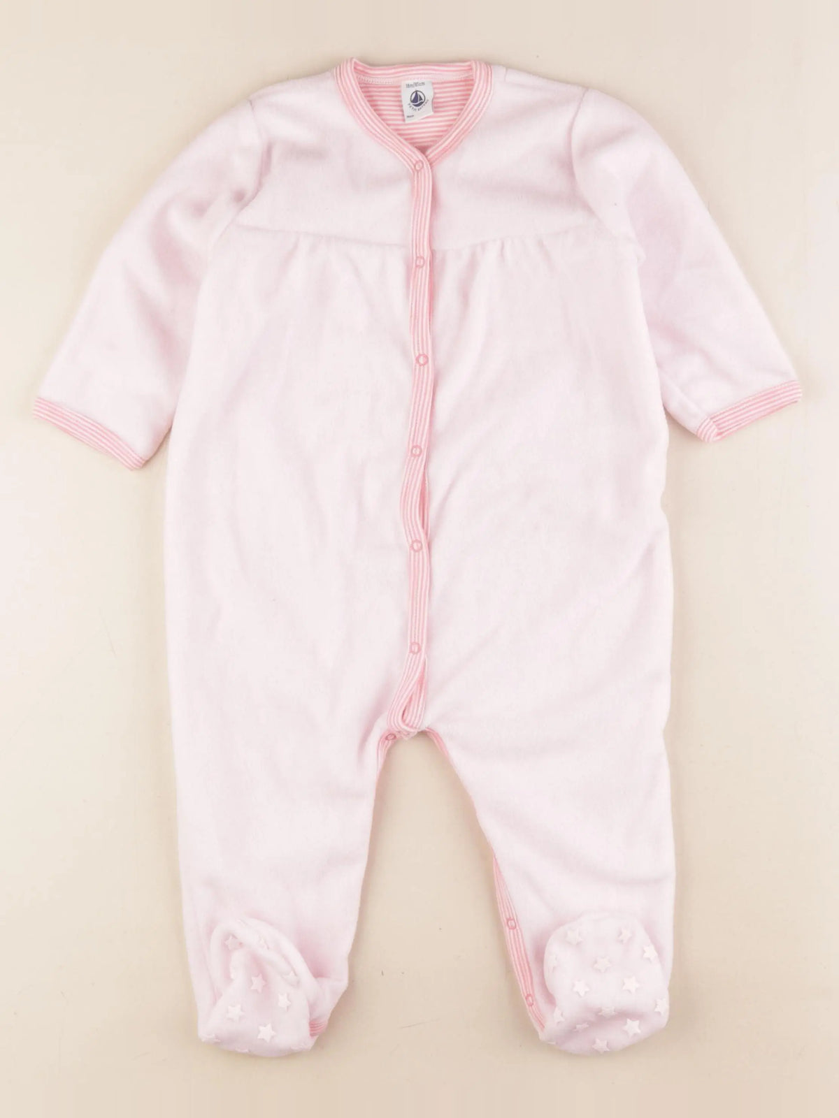 Petit Bateau - pyjama velours rose - 18 mois