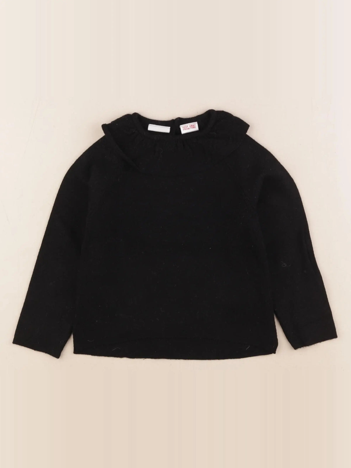 Zara - pull noir - 2/3 ans