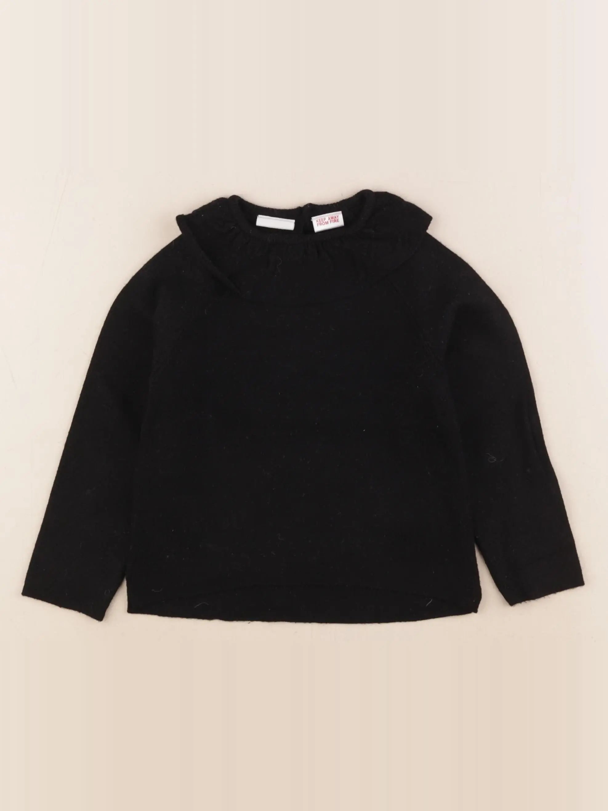 Zara - pull noir - 2/3 ans
