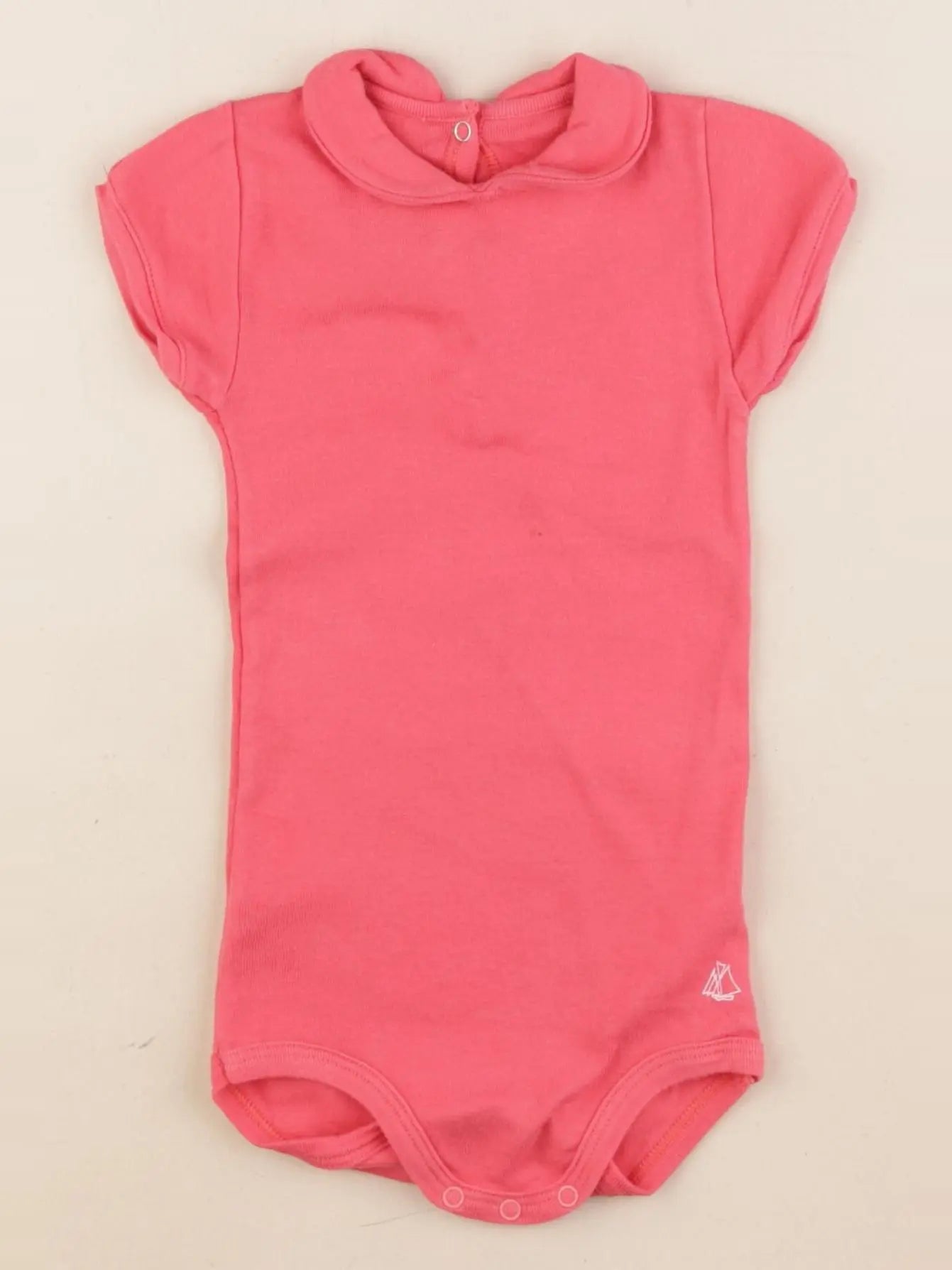 Petit Bateau - body à col rose - 18 mois