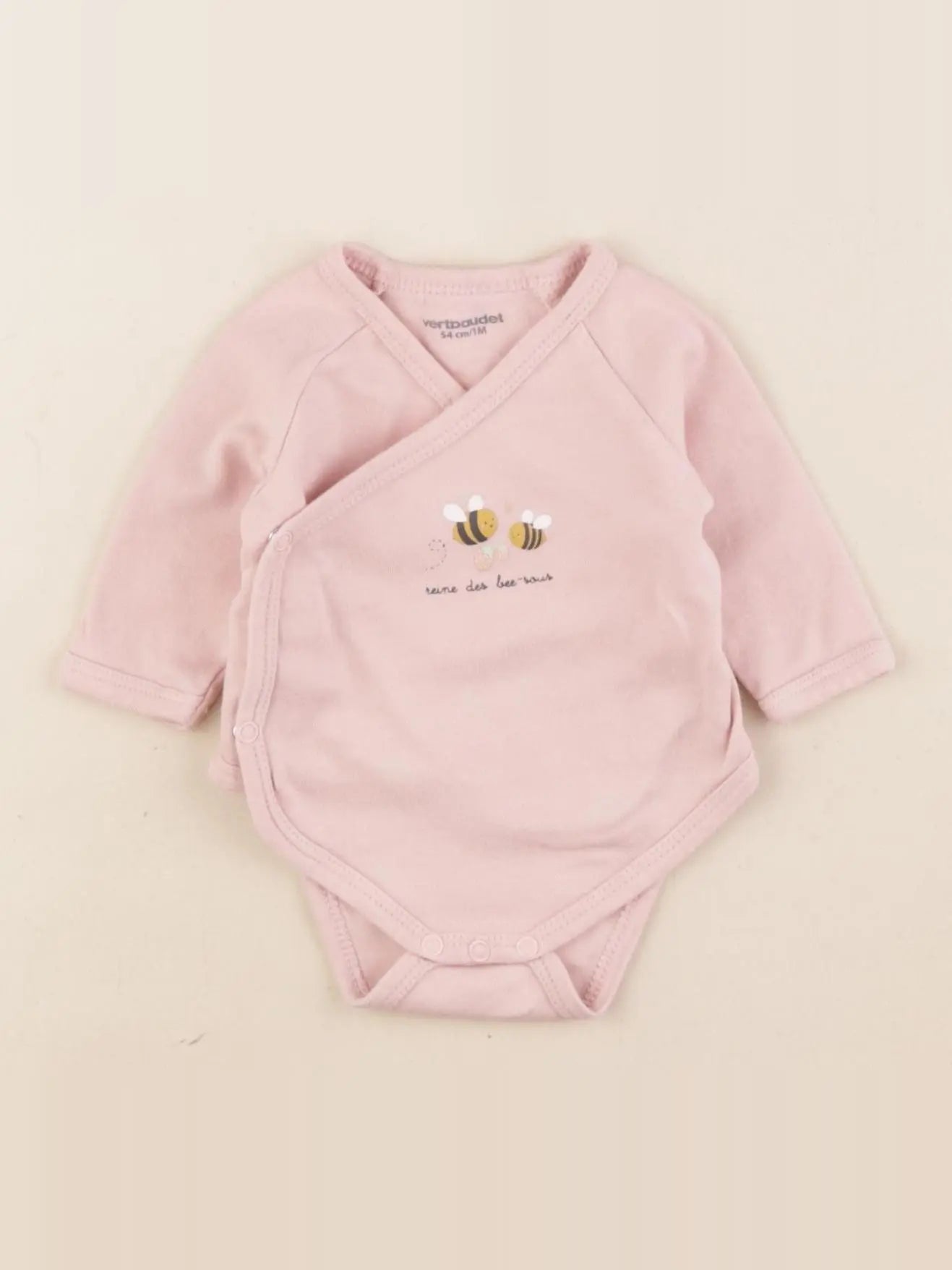 Vertbaudet - body rose - 1 mois