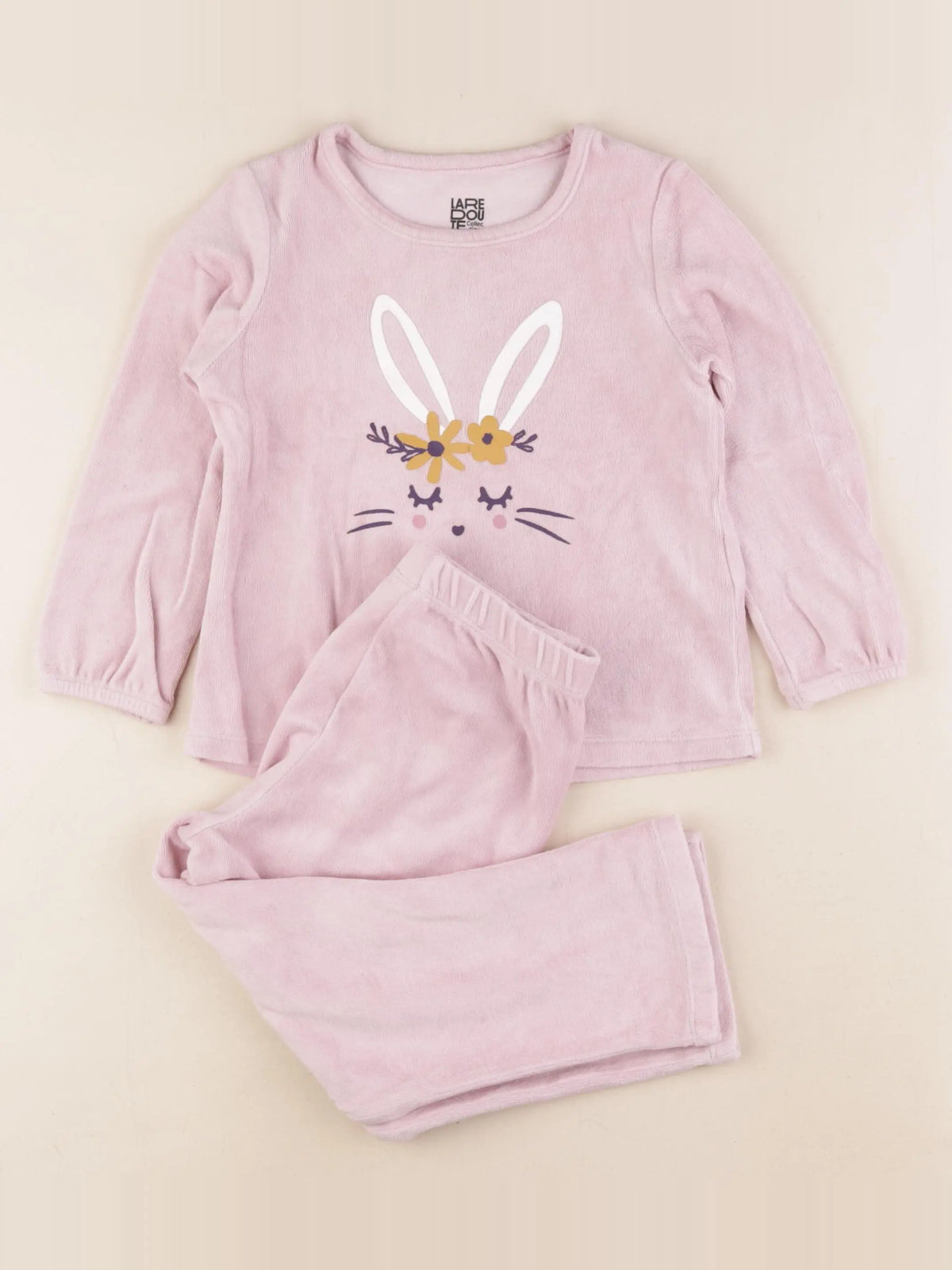 La Redoute - pyjama velours rose - 4 ans