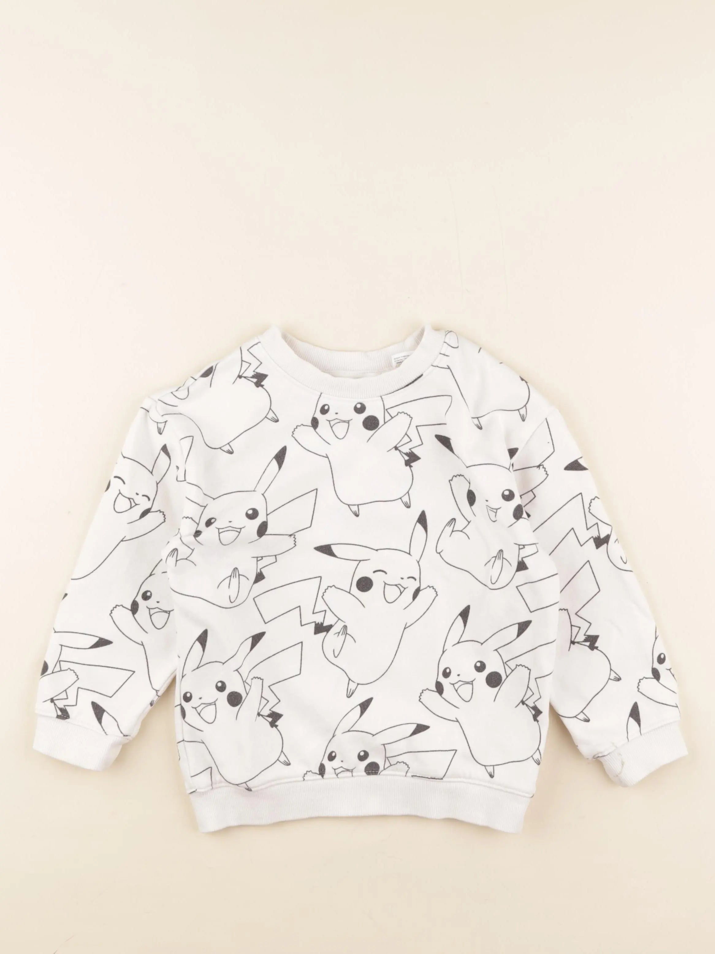 H&M - sweat blanc - 2/4 ans