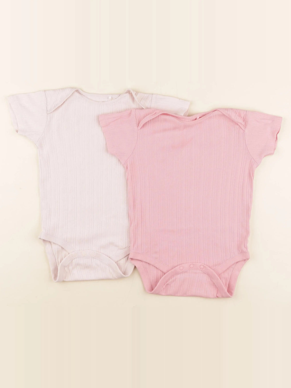 Next - lot de 2 bodies en coton rose - 12/18 mois