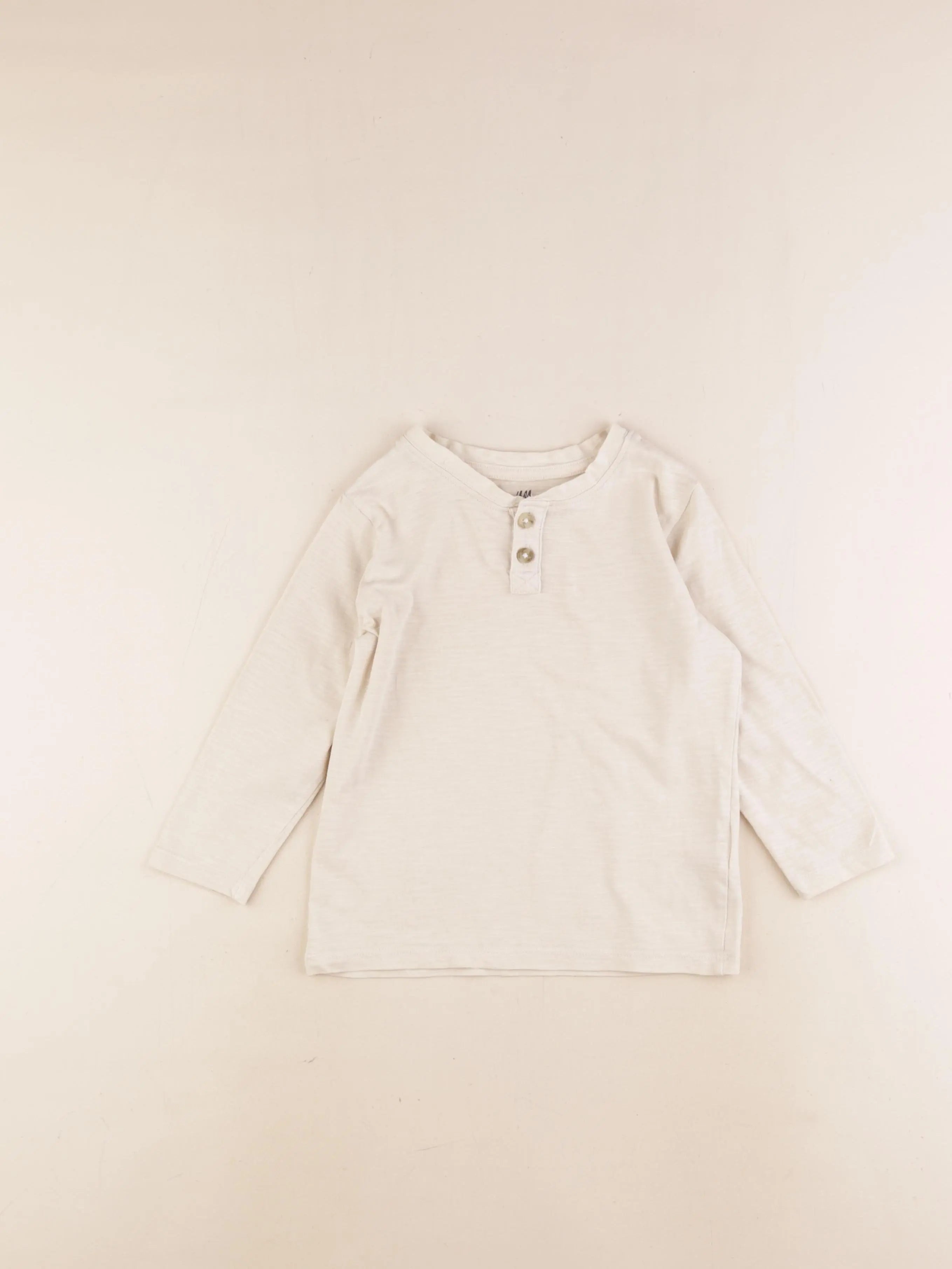H&M - tee-shirt beige - 2/4 ans