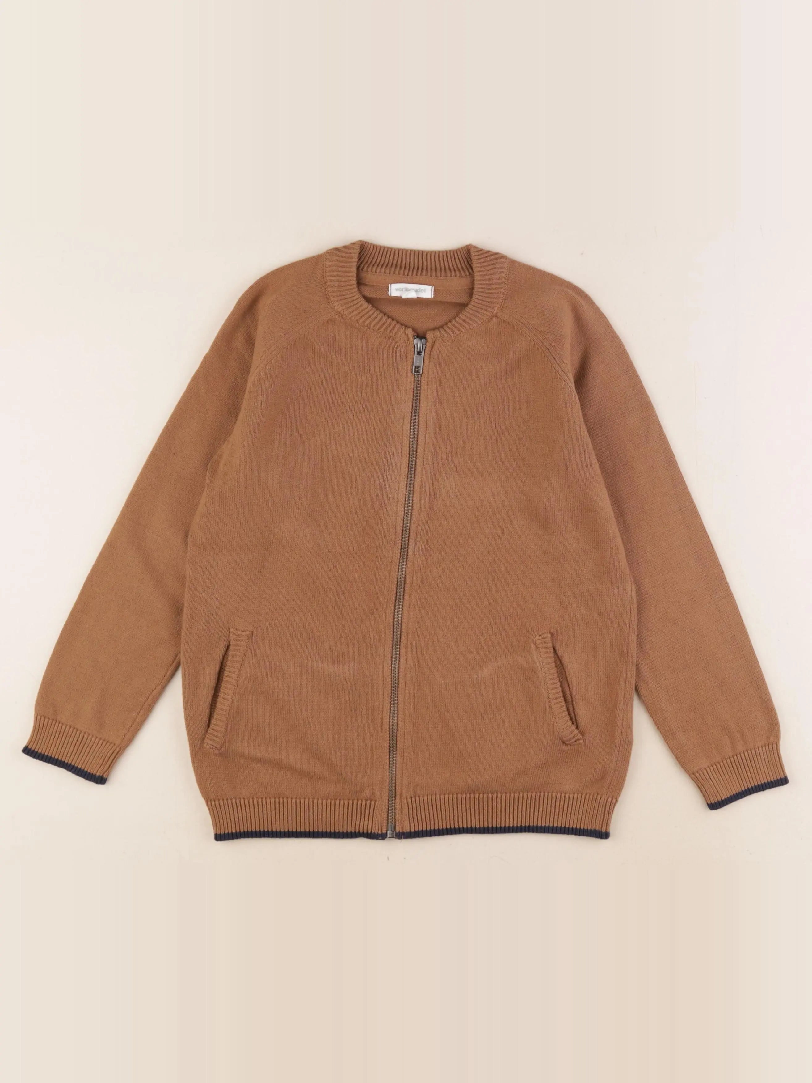 Vertbaudet - gilet marron - 8 ans
