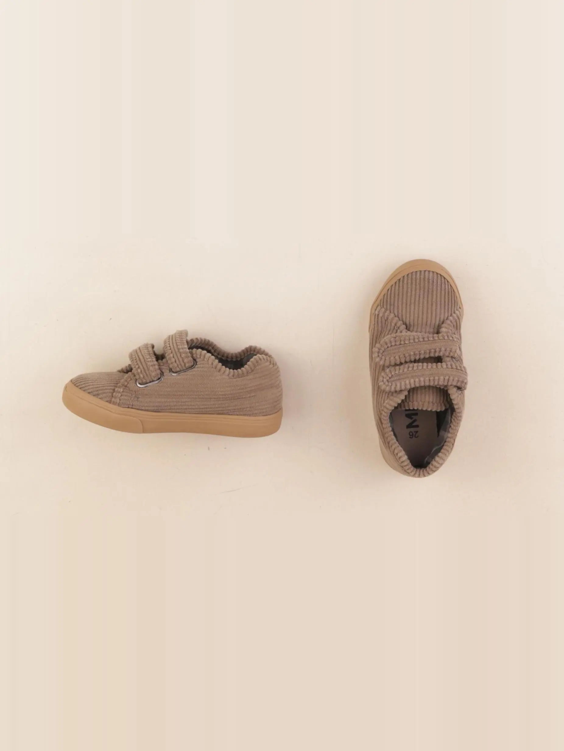 Mango - tennis à scratch/ lacets marron - pointure 26