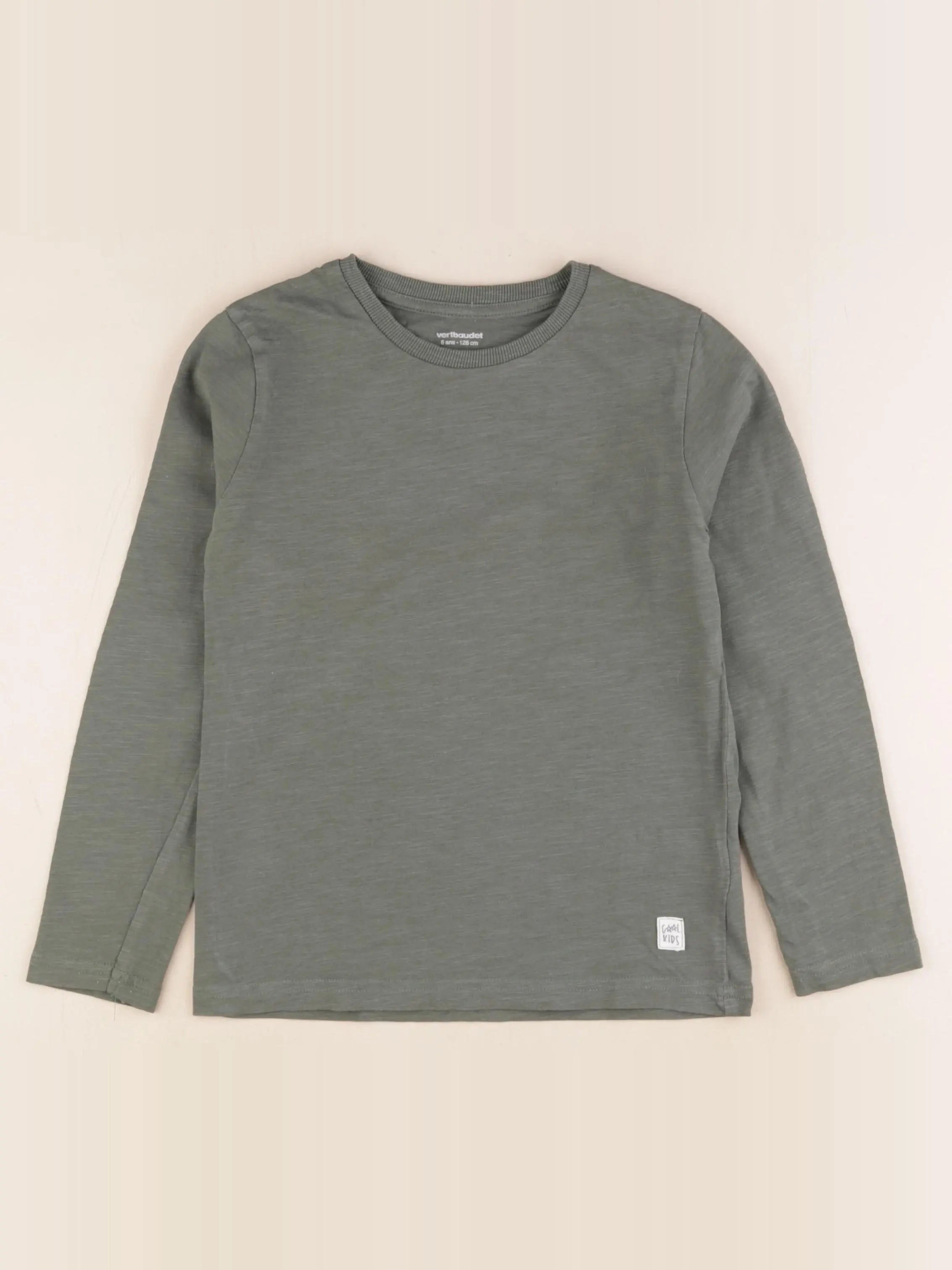 Vertbaudet - tee-shirt vert - 8 ans