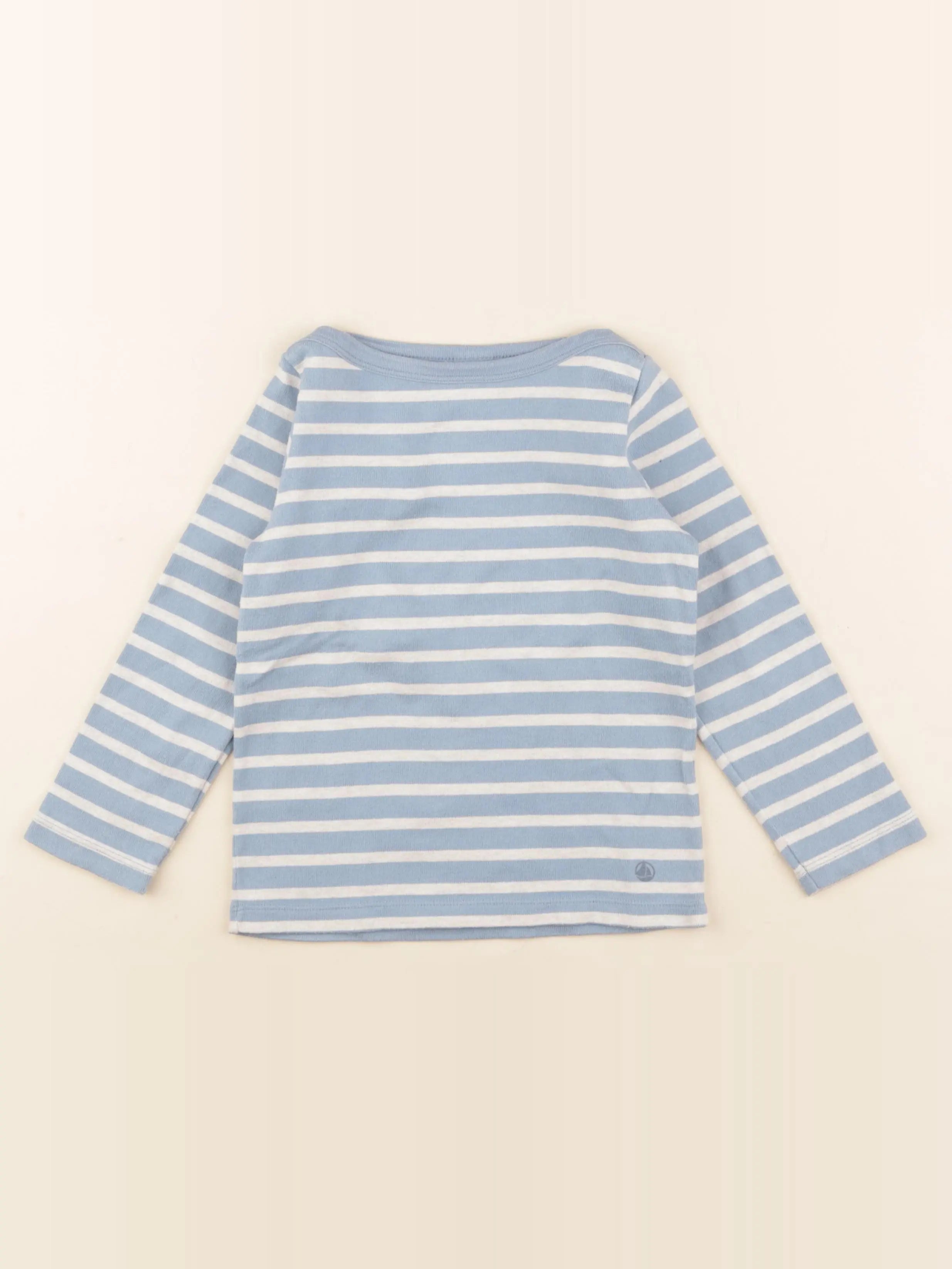 Petit Bateau - tee-shirt bleu - 5 ans