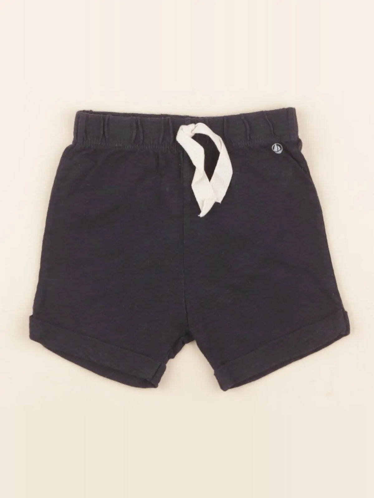 Petit Bateau - short bleu - 6 mois