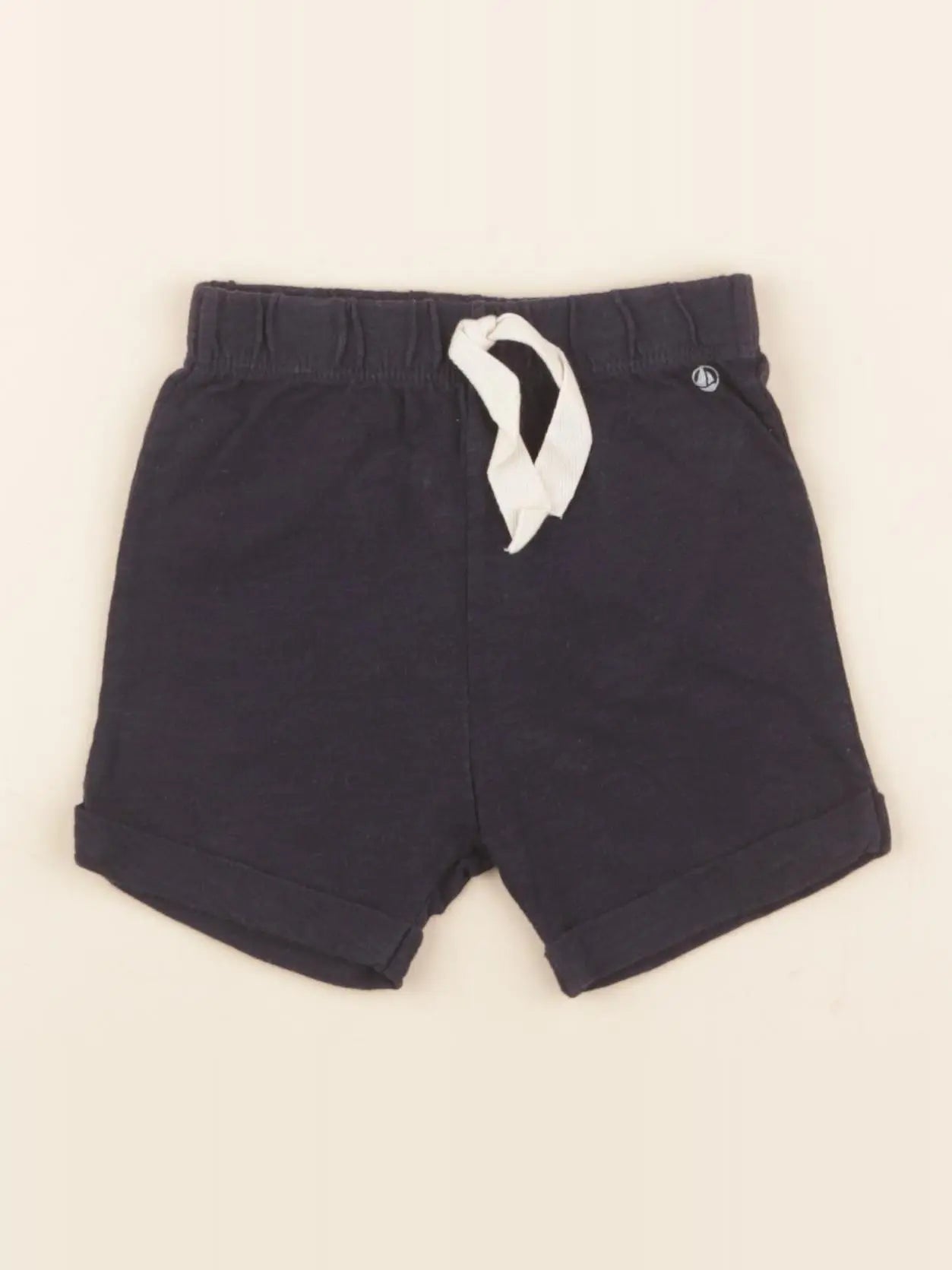 Petit Bateau - short bleu - 6 mois