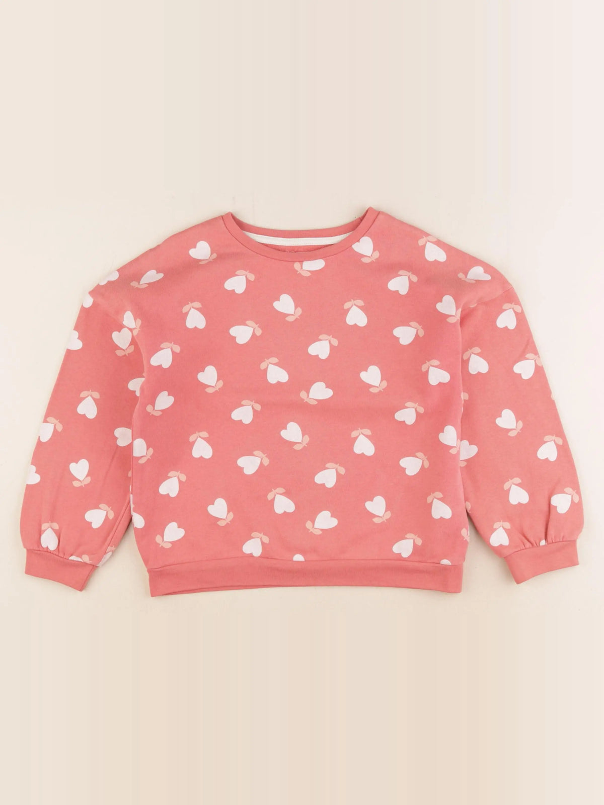 Vertbaudet - sweat rose - 6 ans
