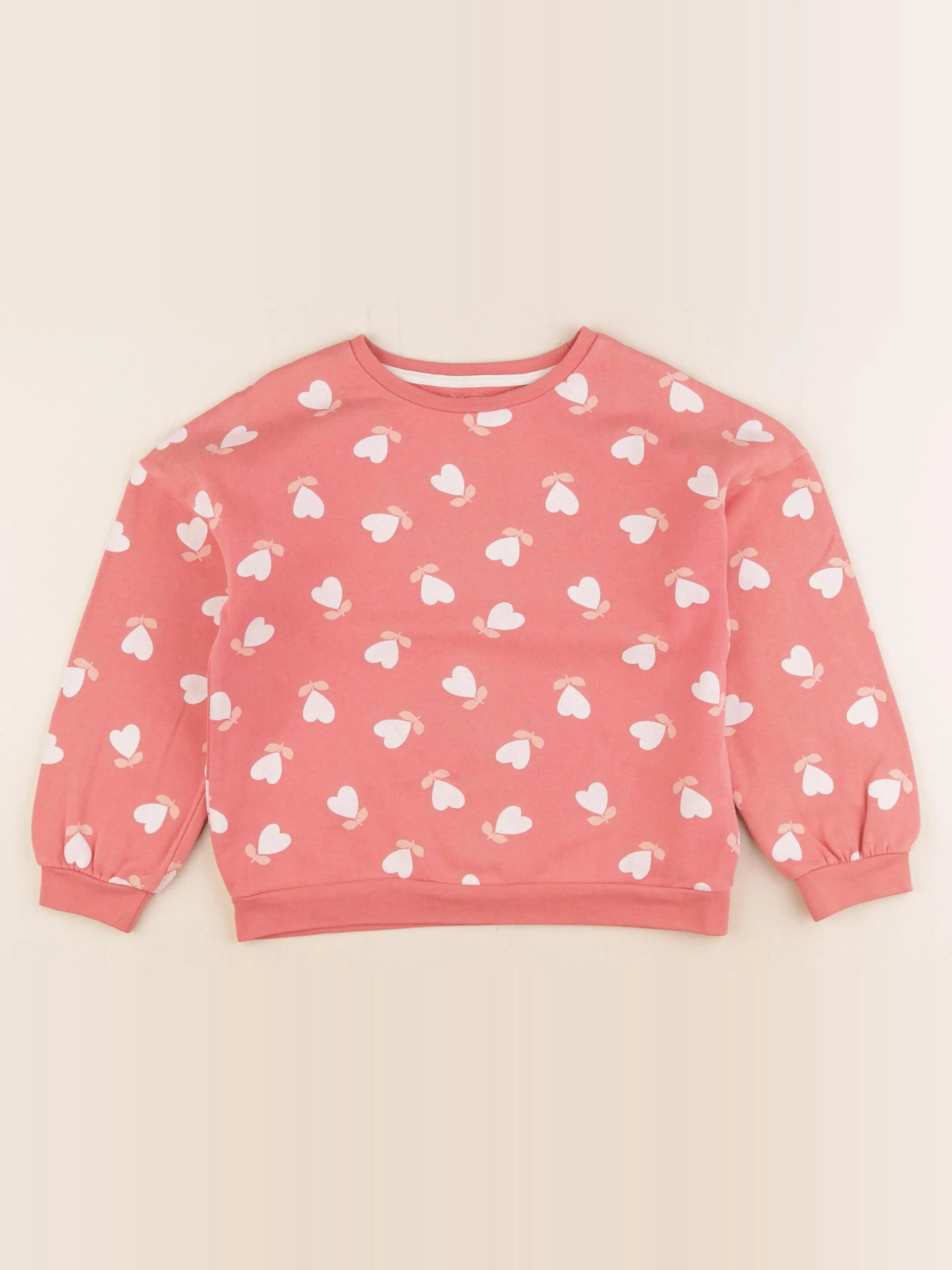 Vertbaudet - sweat rose - 6 ans