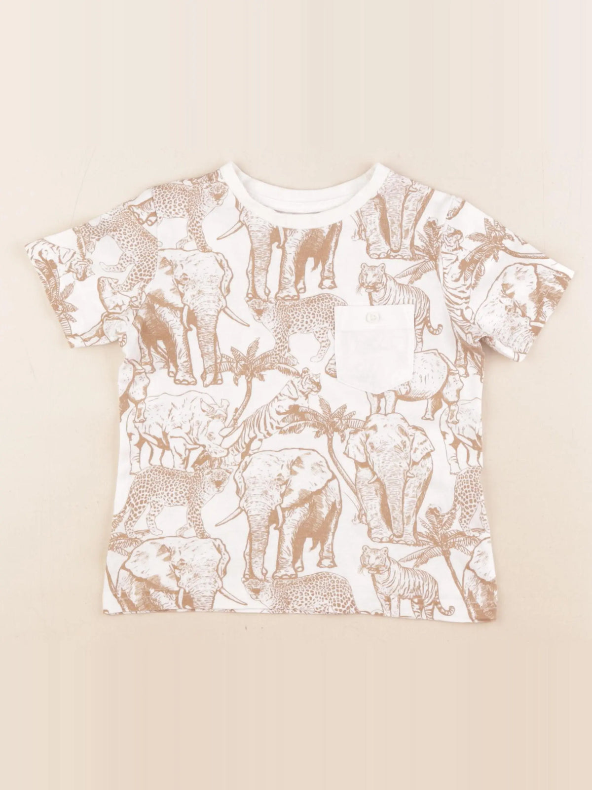 Vertbaudet - tee-shirt marron - 4 ans