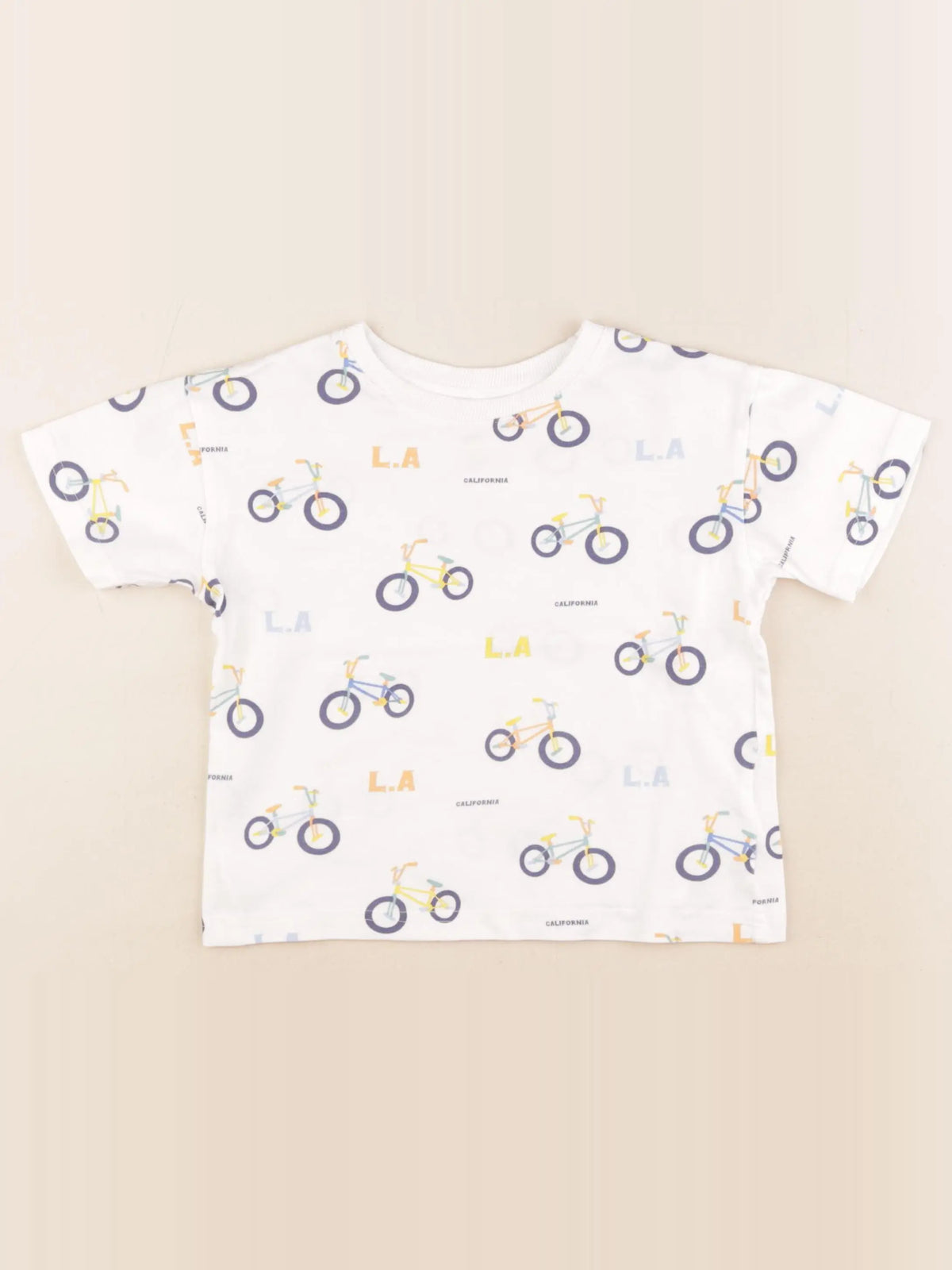 Vertbaudet - tee-shirt imprimé au dos blanc, bleu - 4 ans