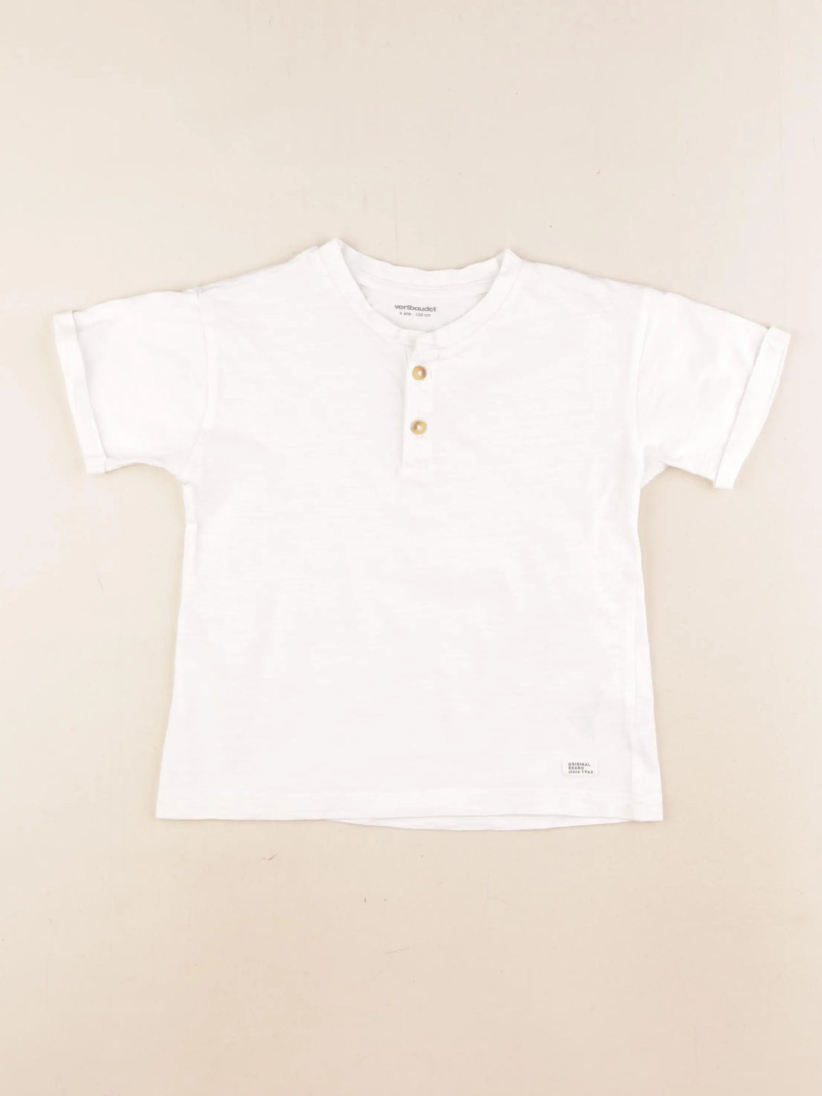 Vertbaudet - tee-shirt blanc - 4 ans