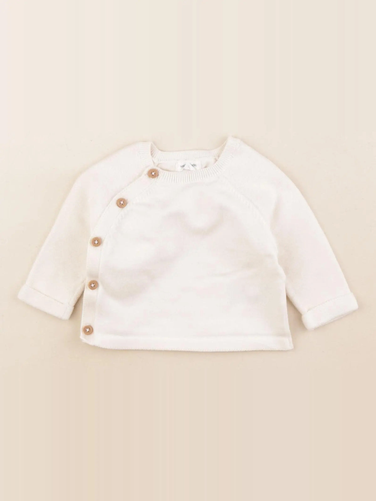 Vertbaudet - pull beige - 3 mois
