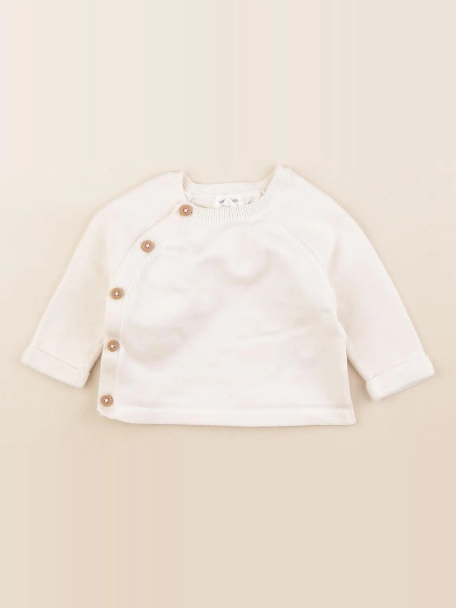 Vertbaudet - pull beige - 3 mois