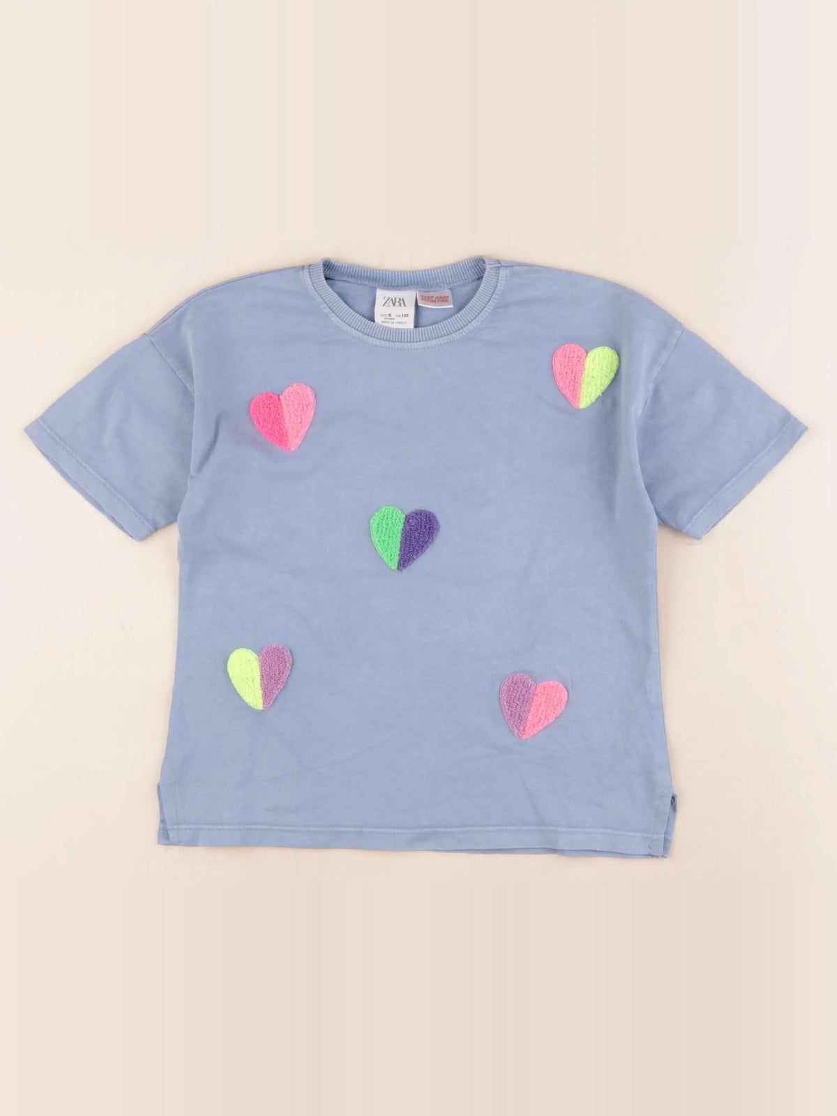 Zara - tee-shirt bleu, multicolore - 5 ans