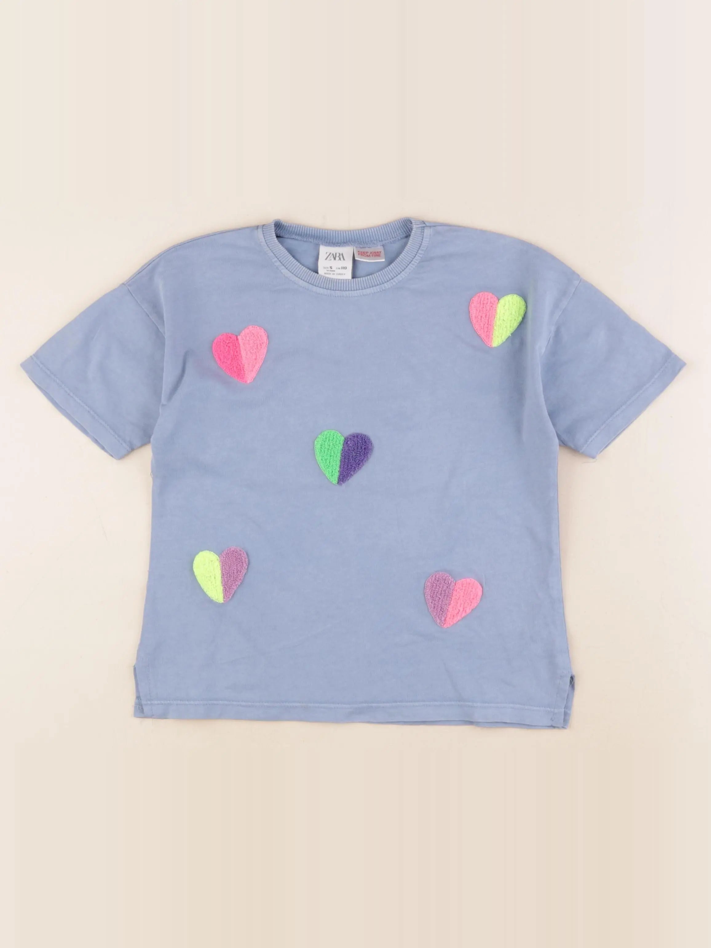 Zara - tee-shirt bleu, multicolore - 5 ans
