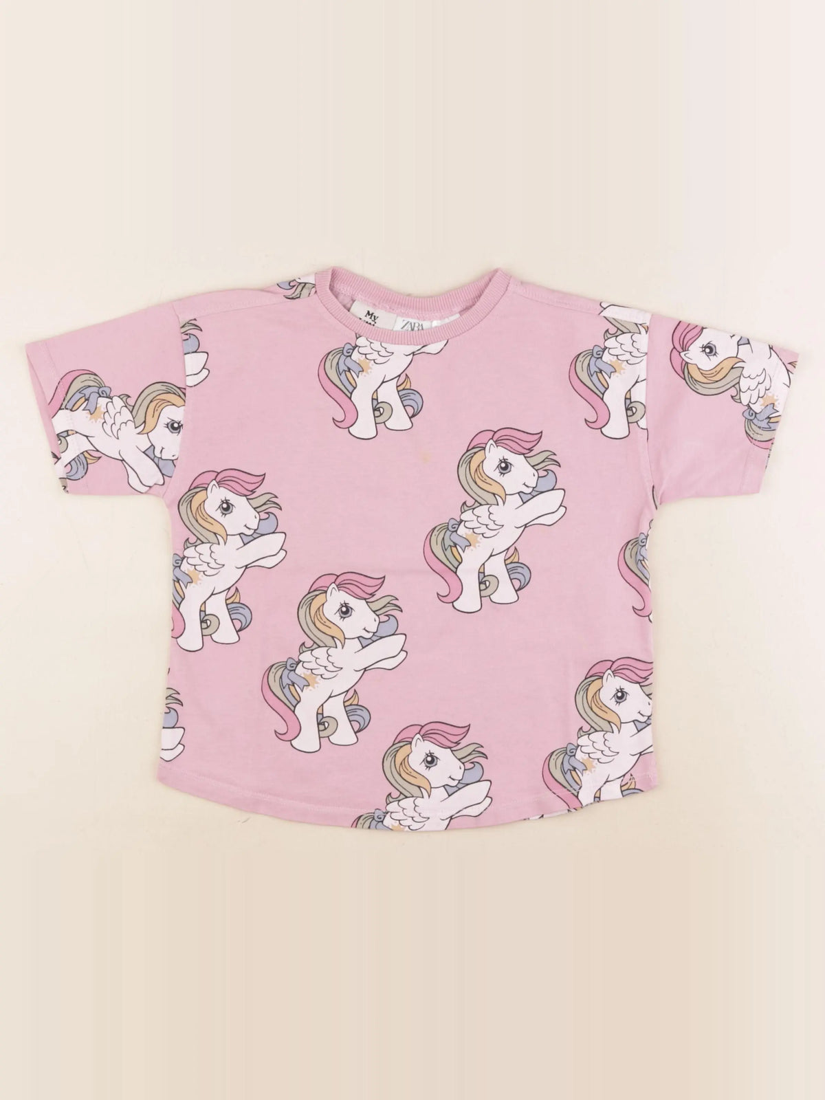 Zara - tee-shirt imprimé au dos rose - 4 ans