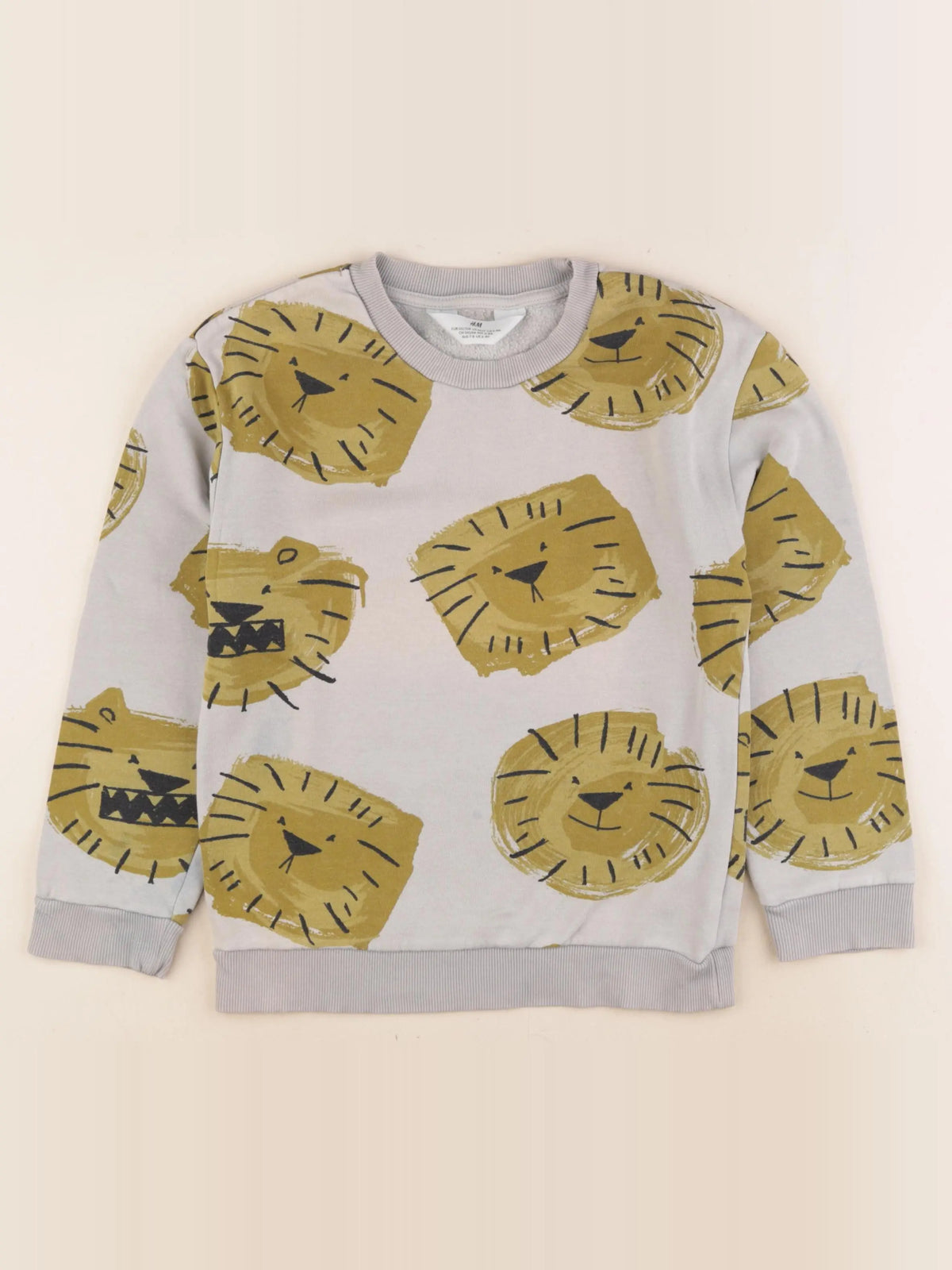 H&M - sweat gris - 6/8 ans