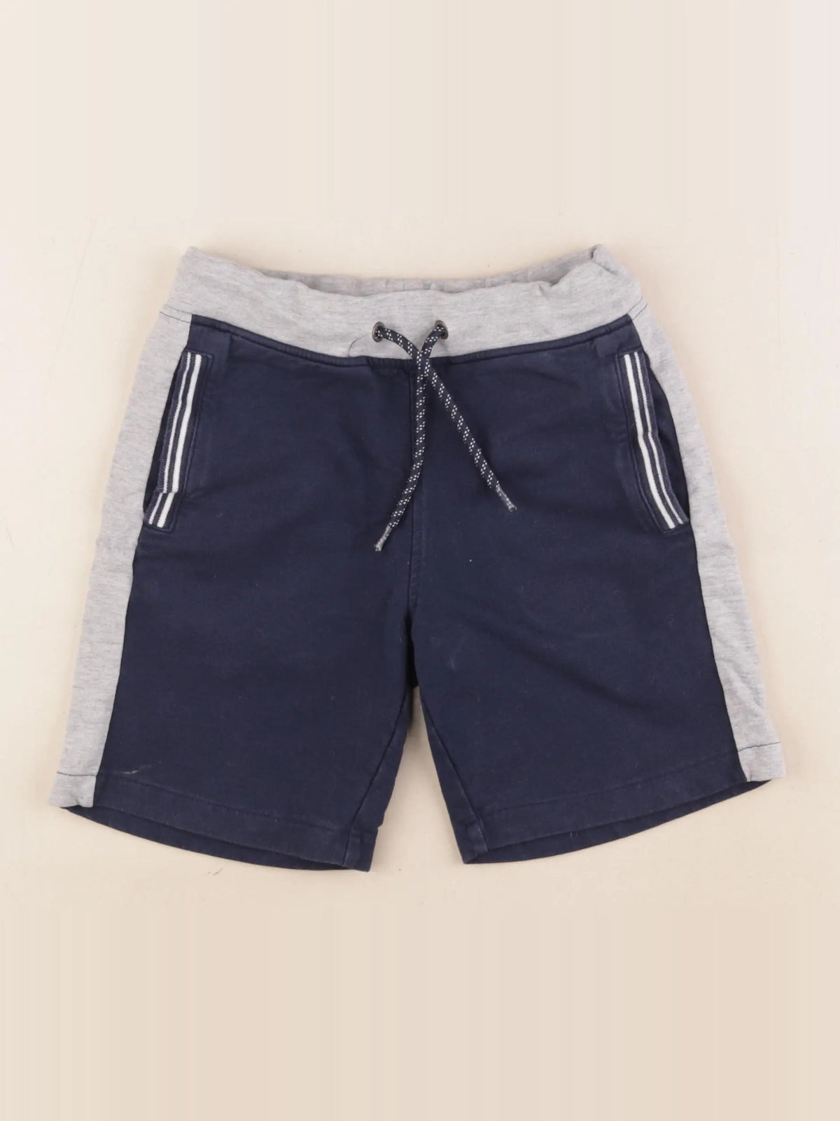 Okaidi - short bleu, gris - 7 ans