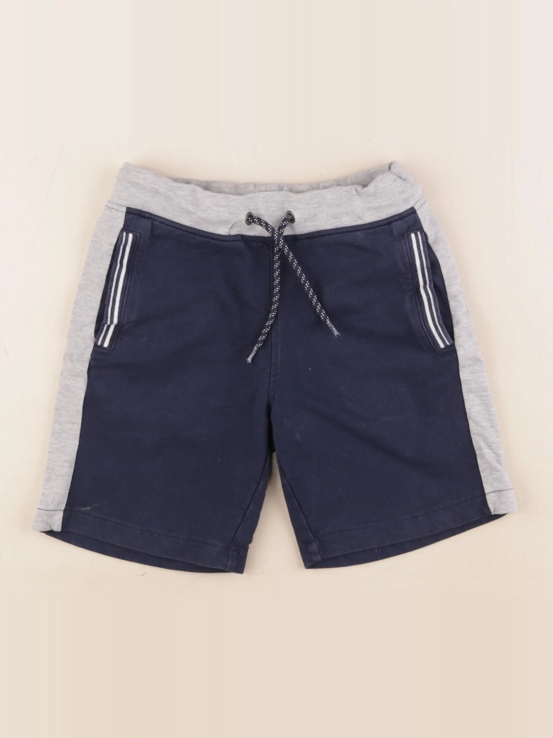 Okaidi - short bleu, gris - 7 ans