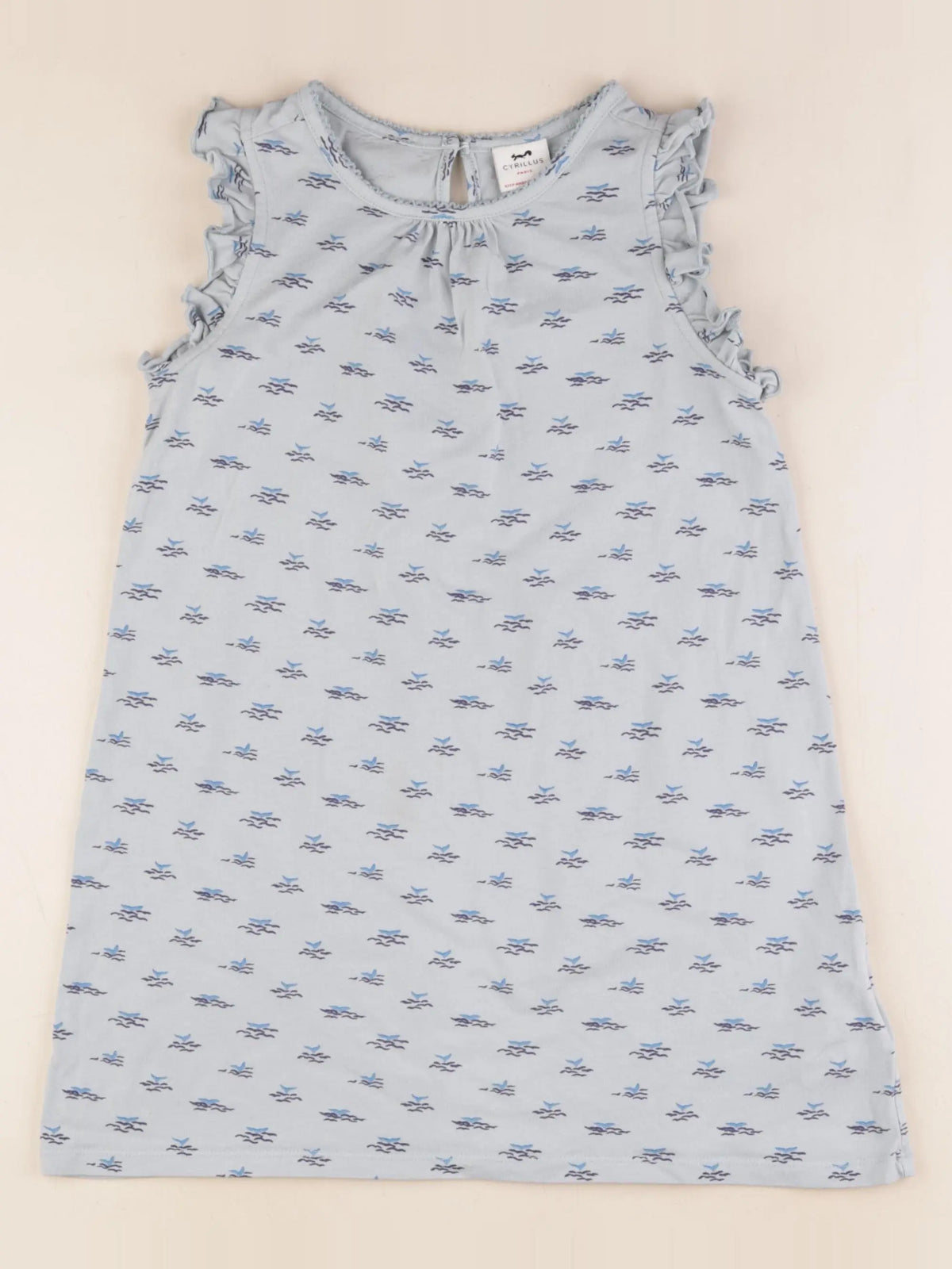 Cyrillus - chemise de nuit coton bleu - 6 ans