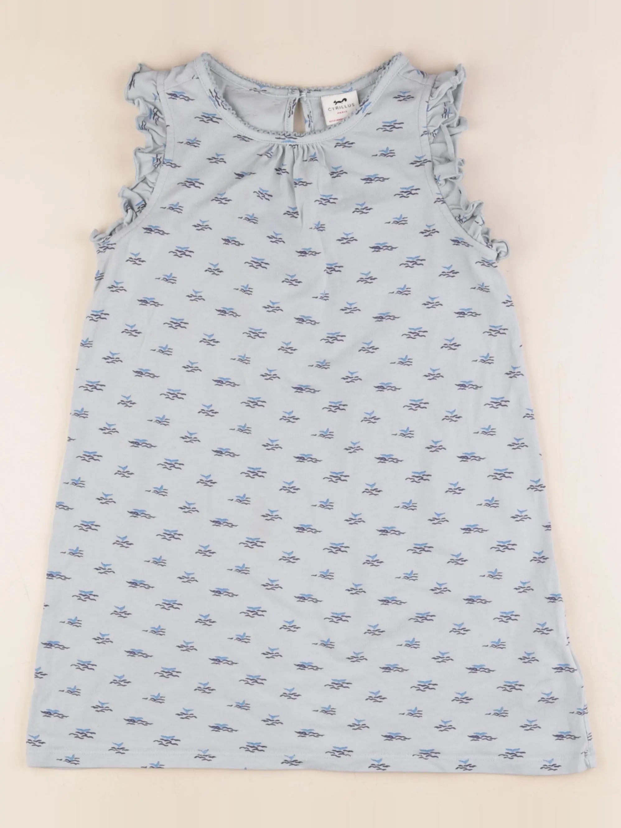 Cyrillus - chemise de nuit coton bleu - 6 ans