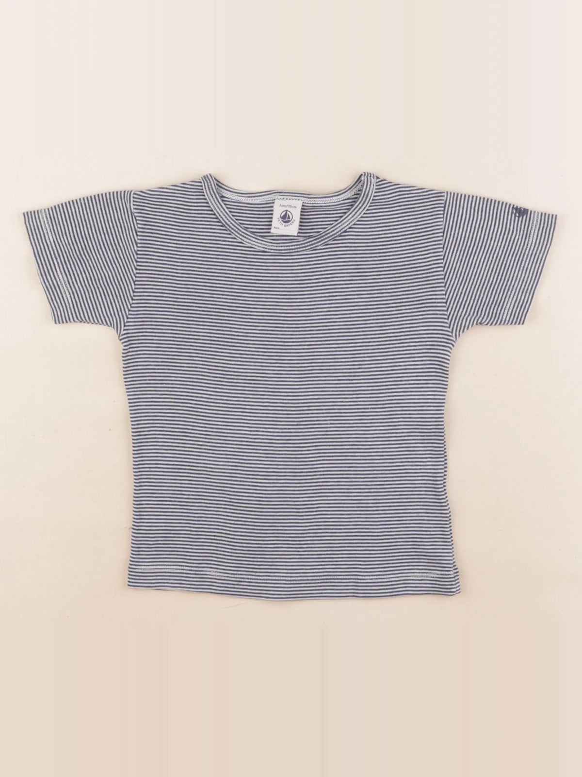 Petit Bateau - maillot de corps bleu - 3 ans