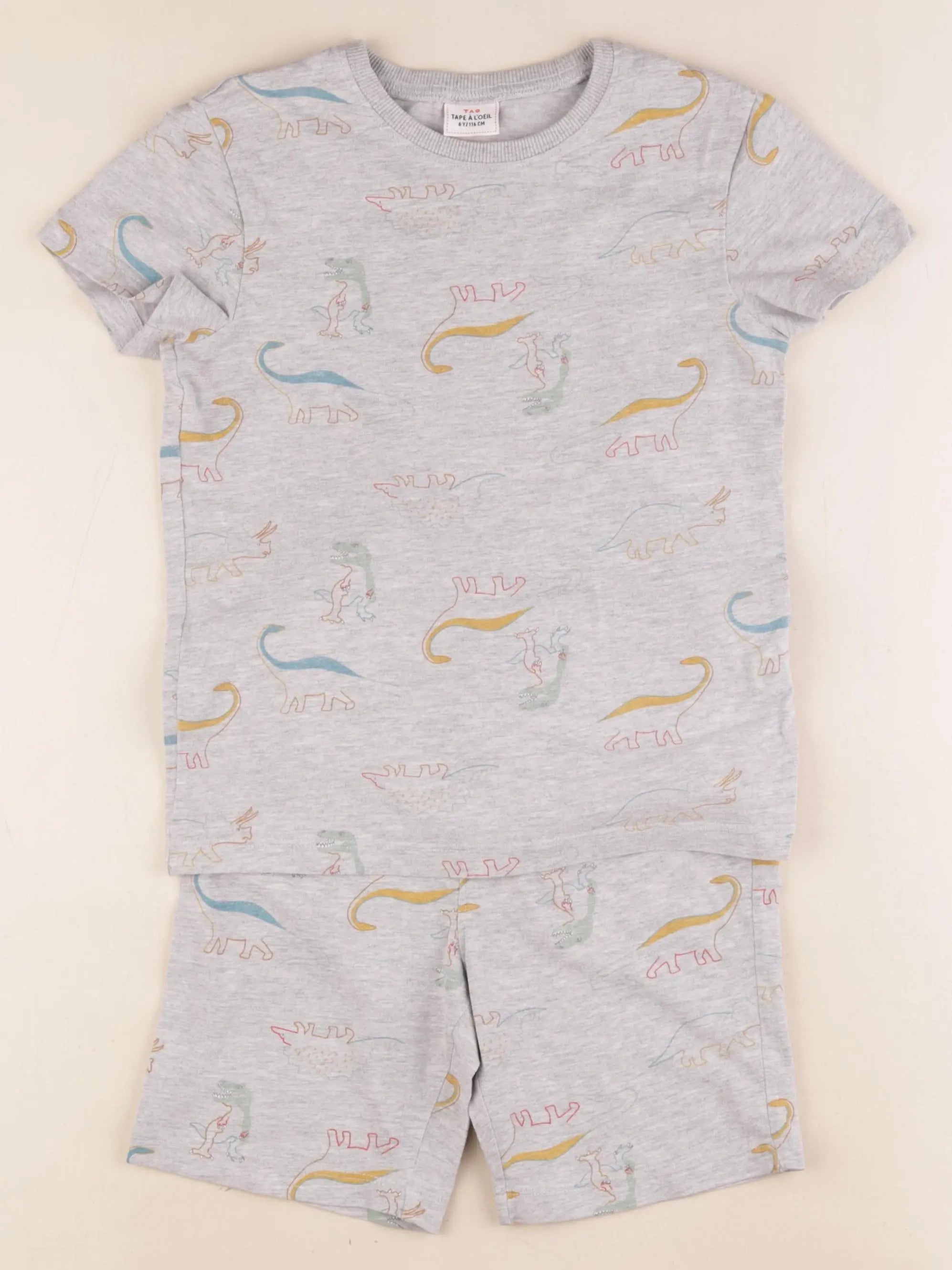 Tape à l'oeil - pyjama coton gris - 6 ans