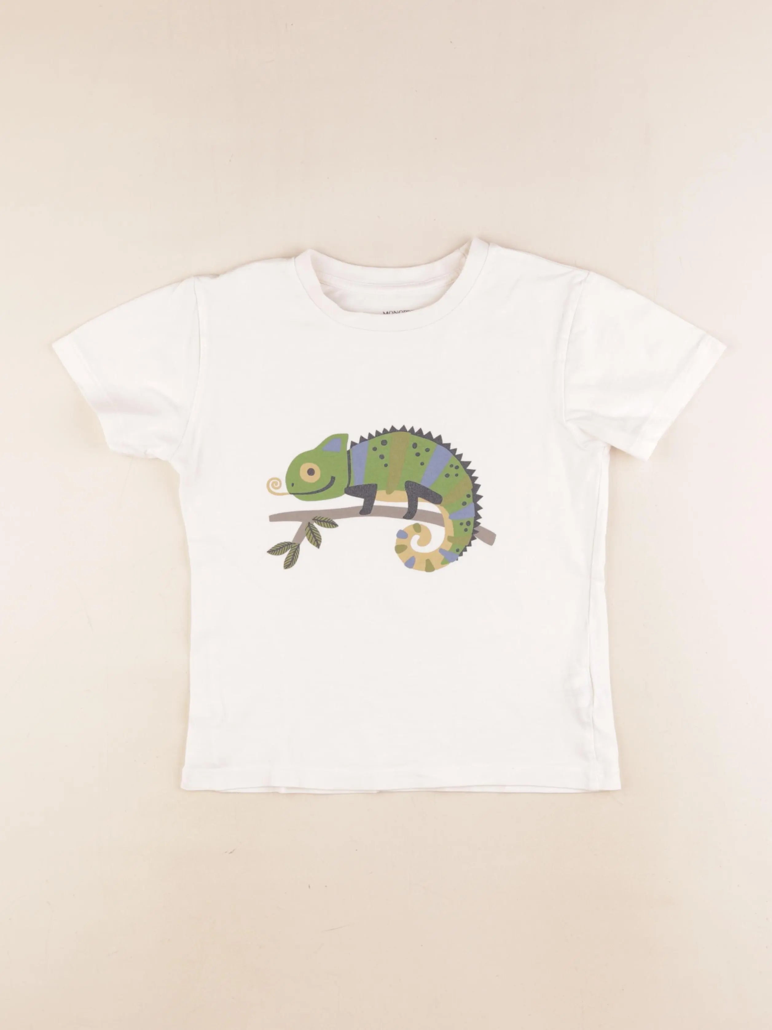 Monoprix - tee-shirt beige - 8 ans