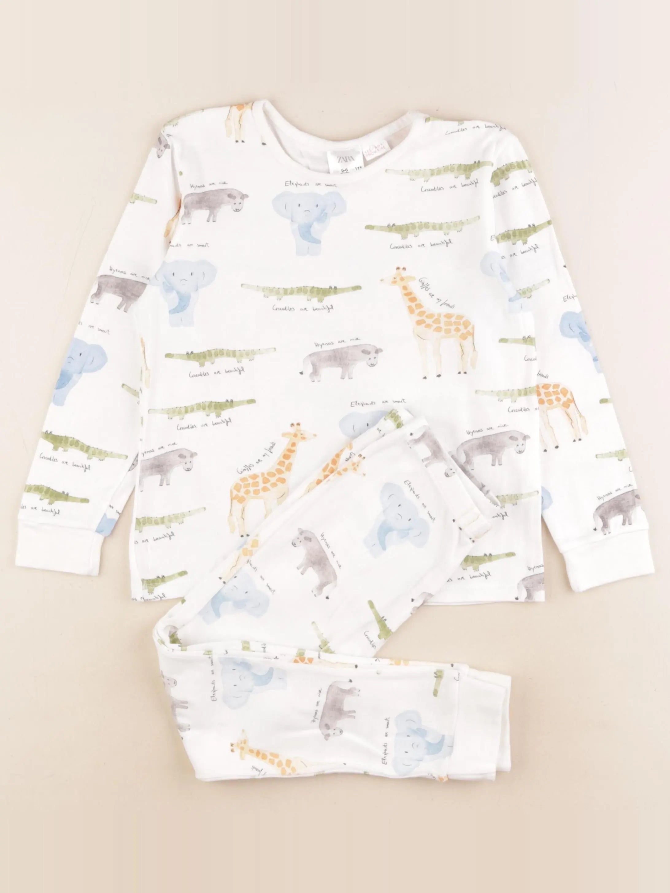 Zara - pyjama coton blanc - 5/6 ans