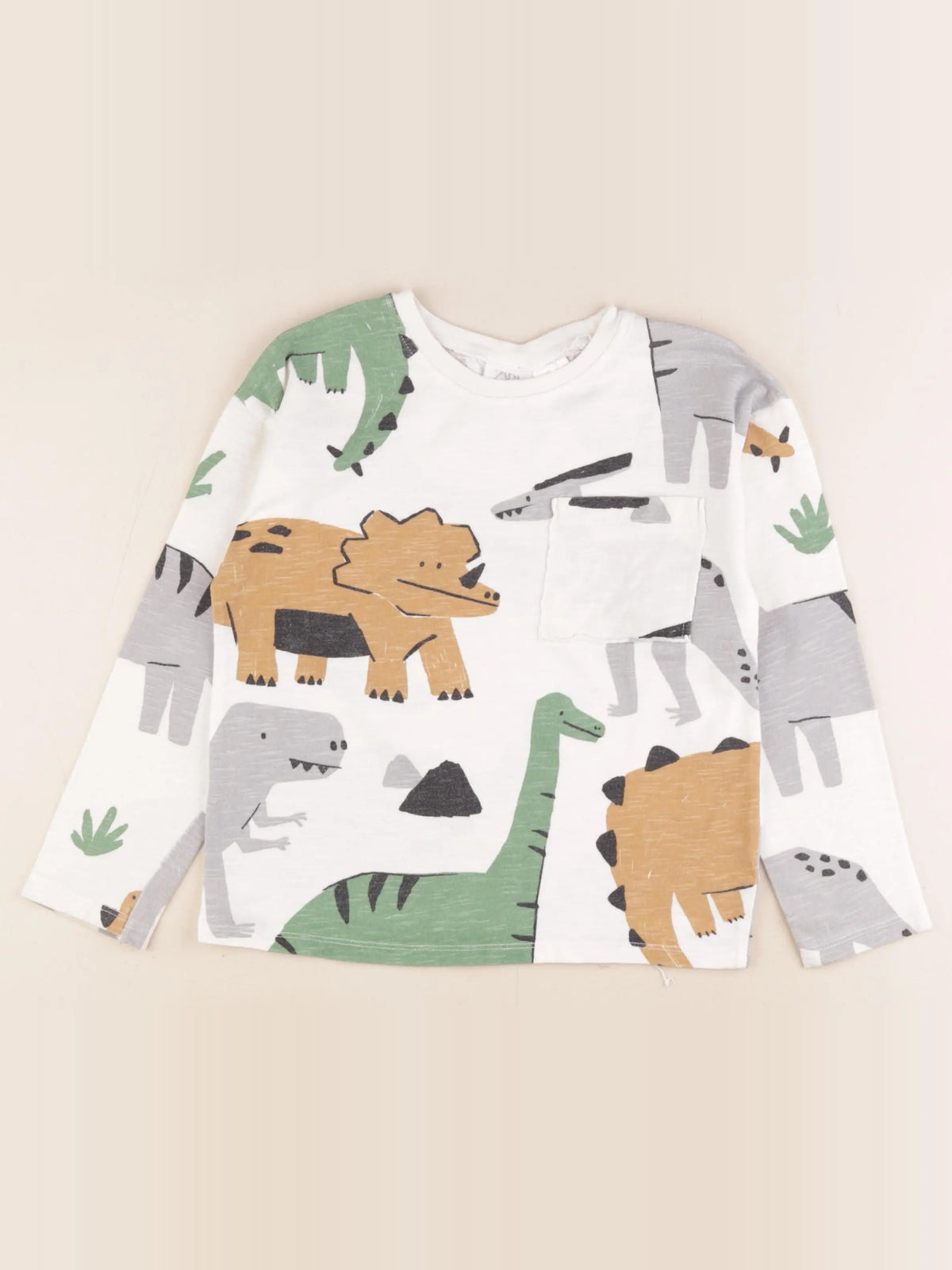 Zara - tee-shirt blanc, multicolore - 5/6 ans