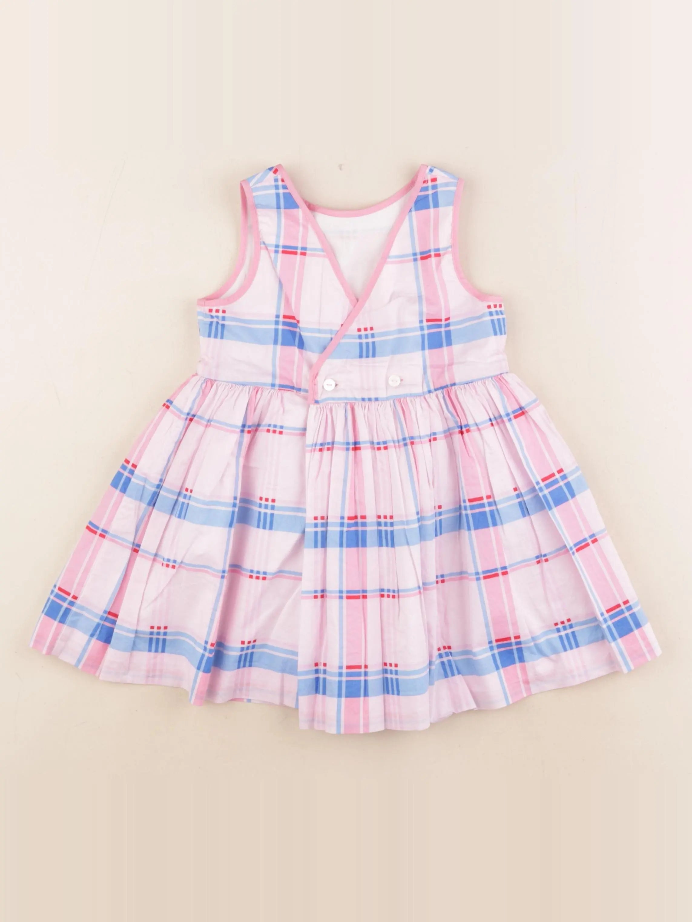 Jacadi - robe bleu, rose - 2 ans