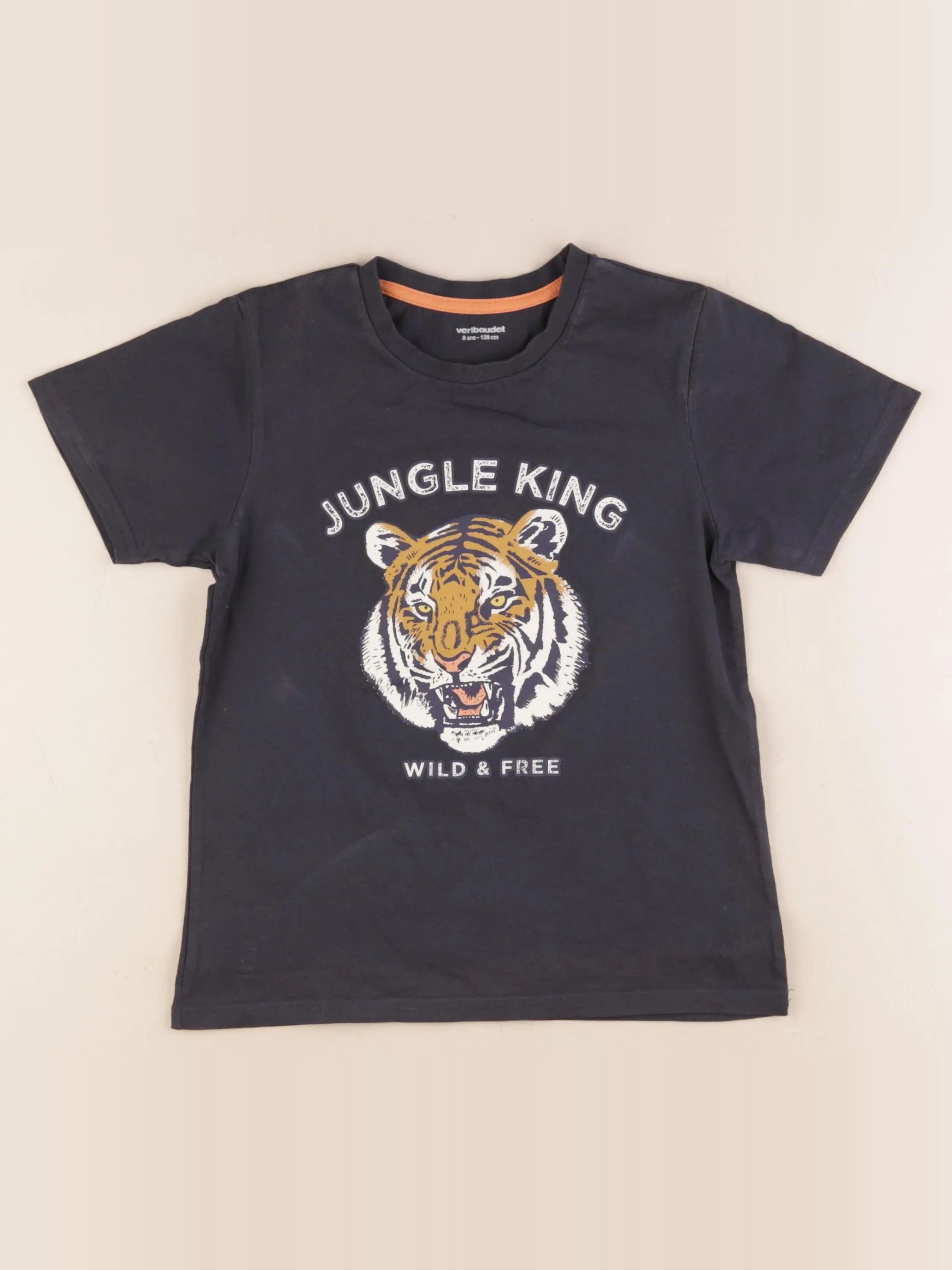 Vertbaudet - tee-shirt noir - 8 ans