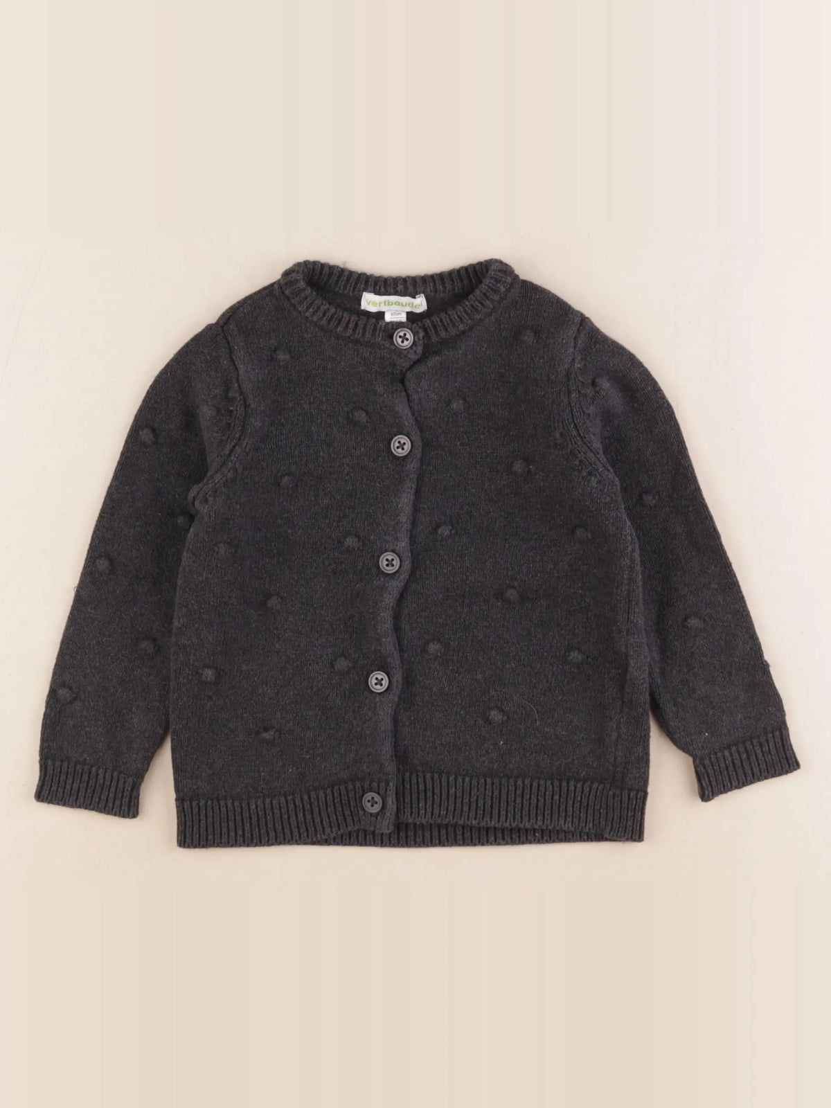 Vertbaudet - gilet gris - 3 ans