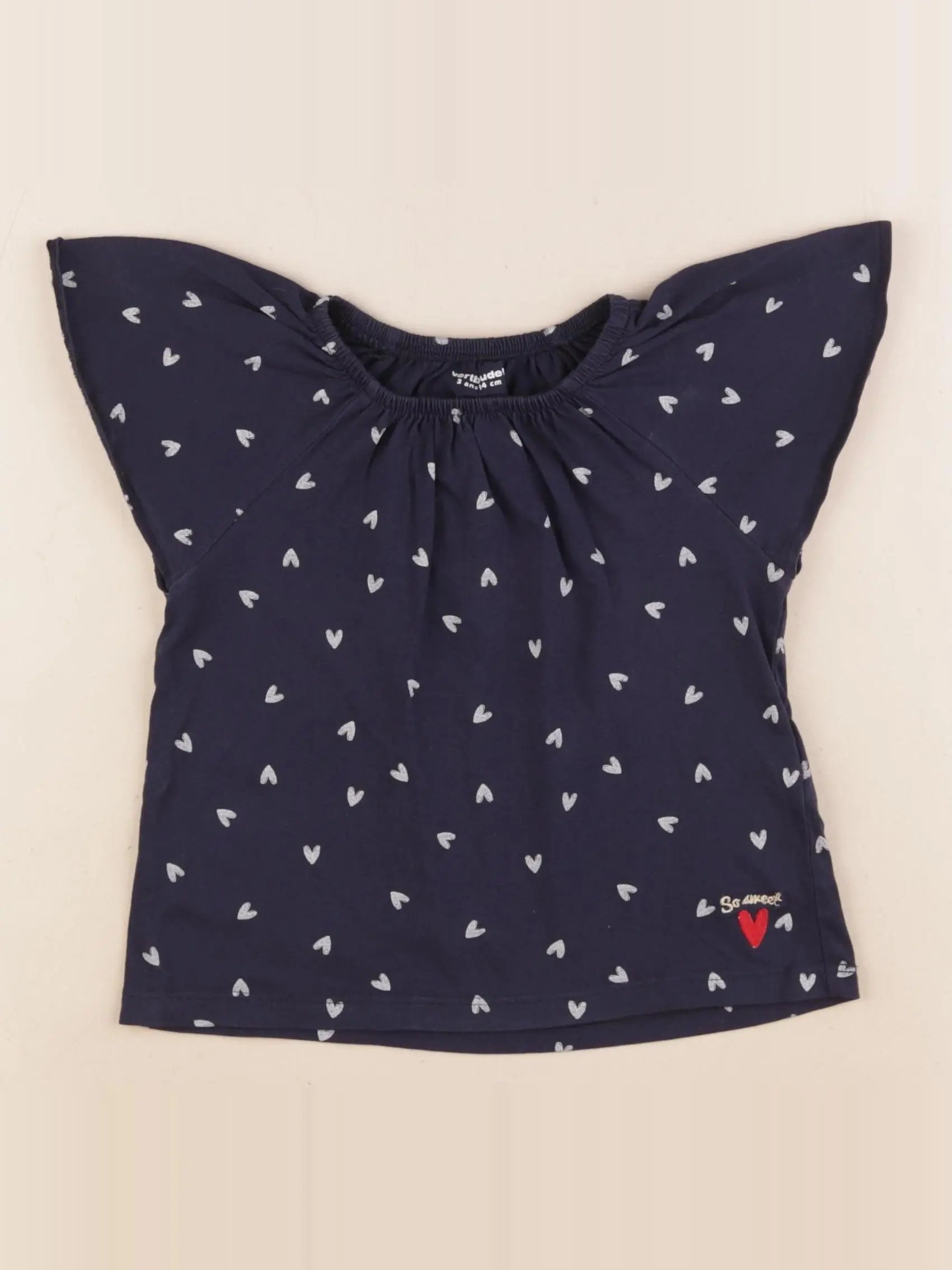 Vertbaudet - tee-shirt bleu - 3 ans