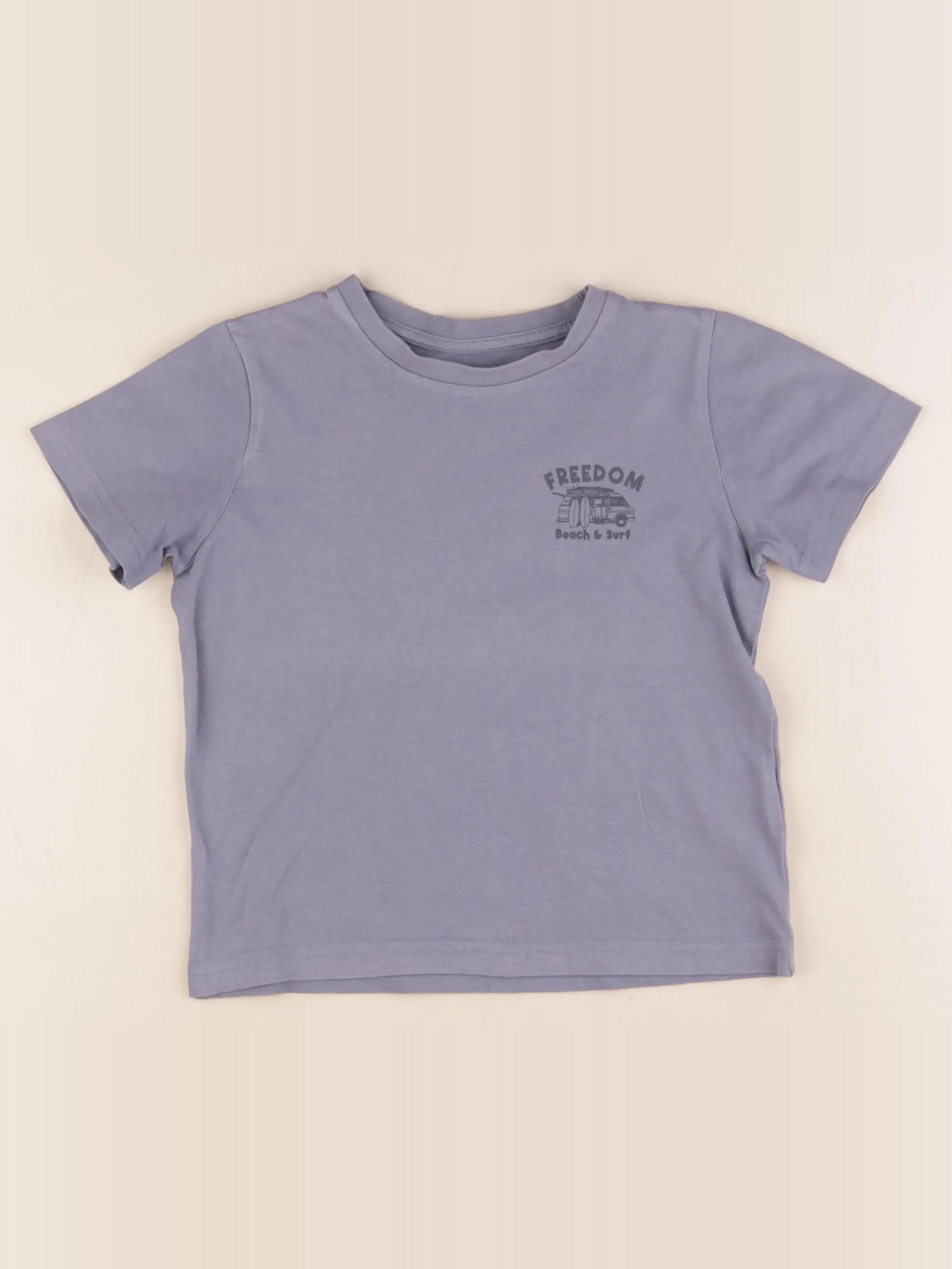 Vertbaudet - tee-shirt bleu - 5 ans