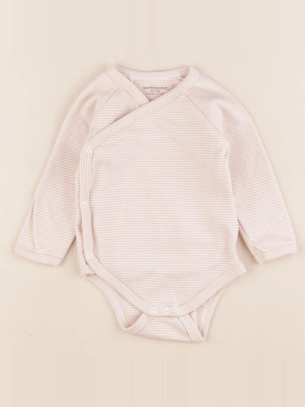 Vertbaudet - body rose - 9 mois