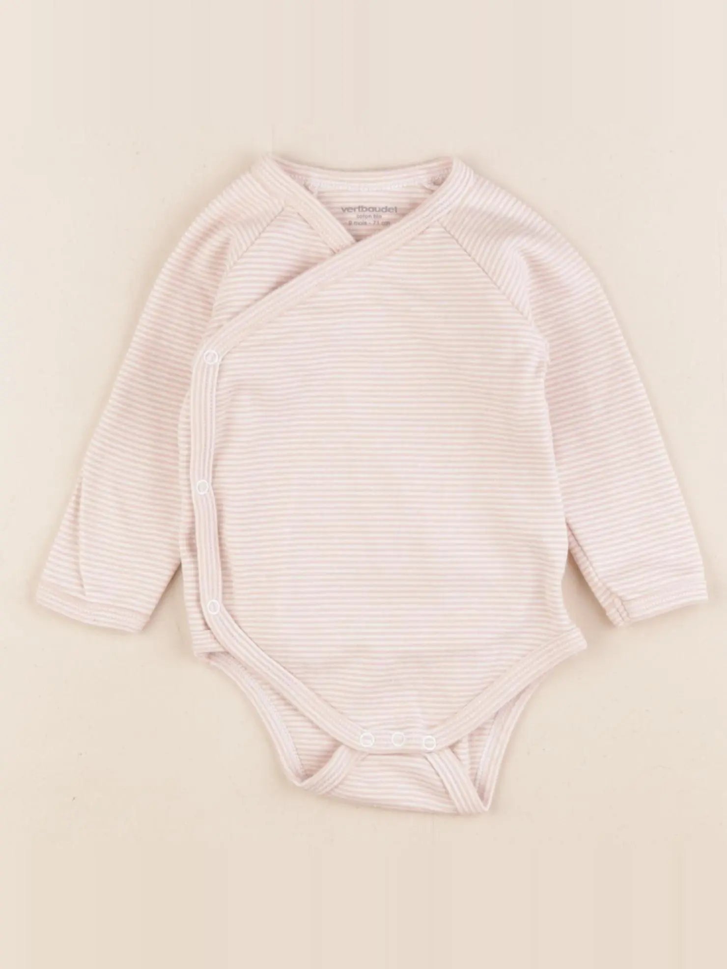 Vertbaudet - body rose - 9 mois